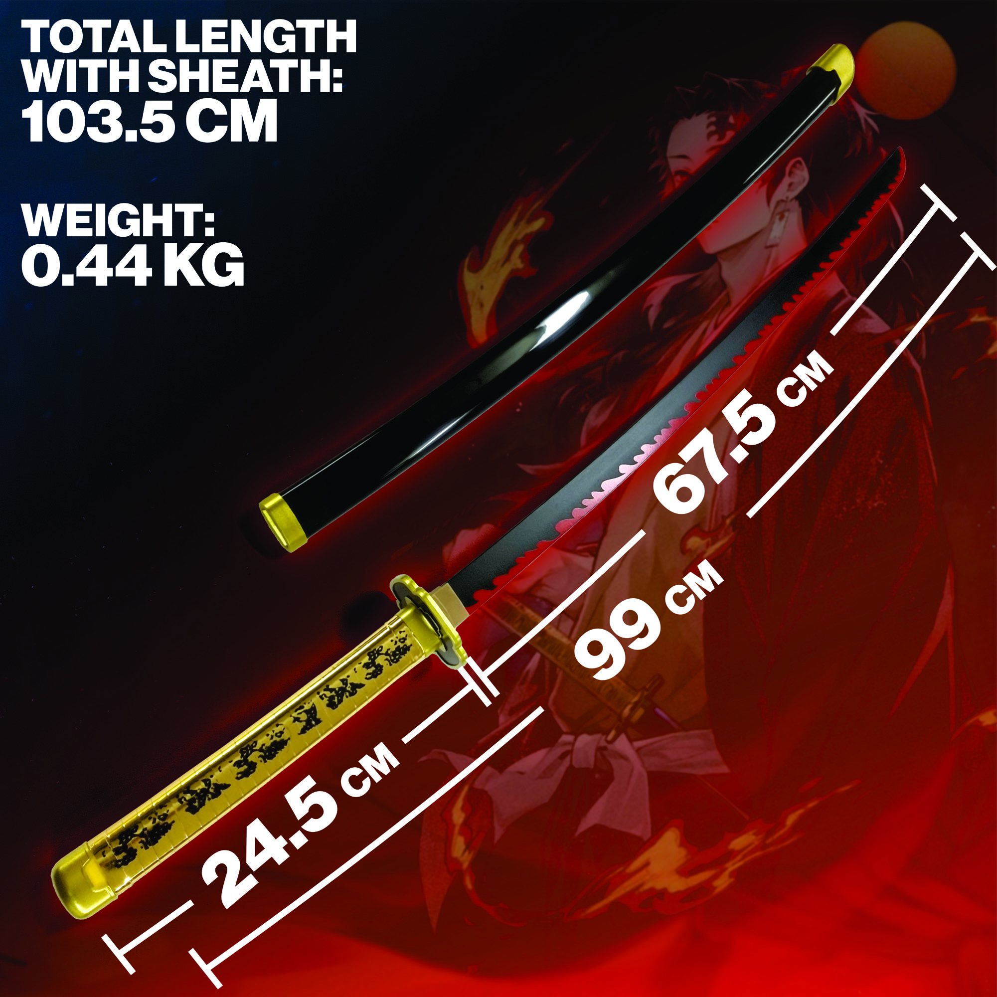 Demon Slayer: Kimetsu no Yaiba - Tsugikuni Yoriichi's Sword, Wooden Version
