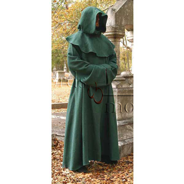 Monks Robe and Hood, brown, normal size