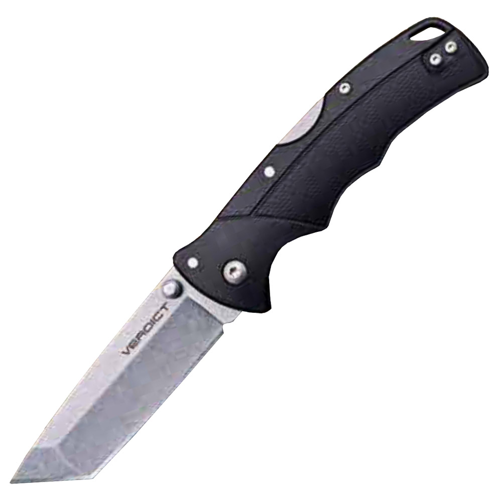 Verdict 4116SS Tanto Point Stonewash Finish Black GFN Handle