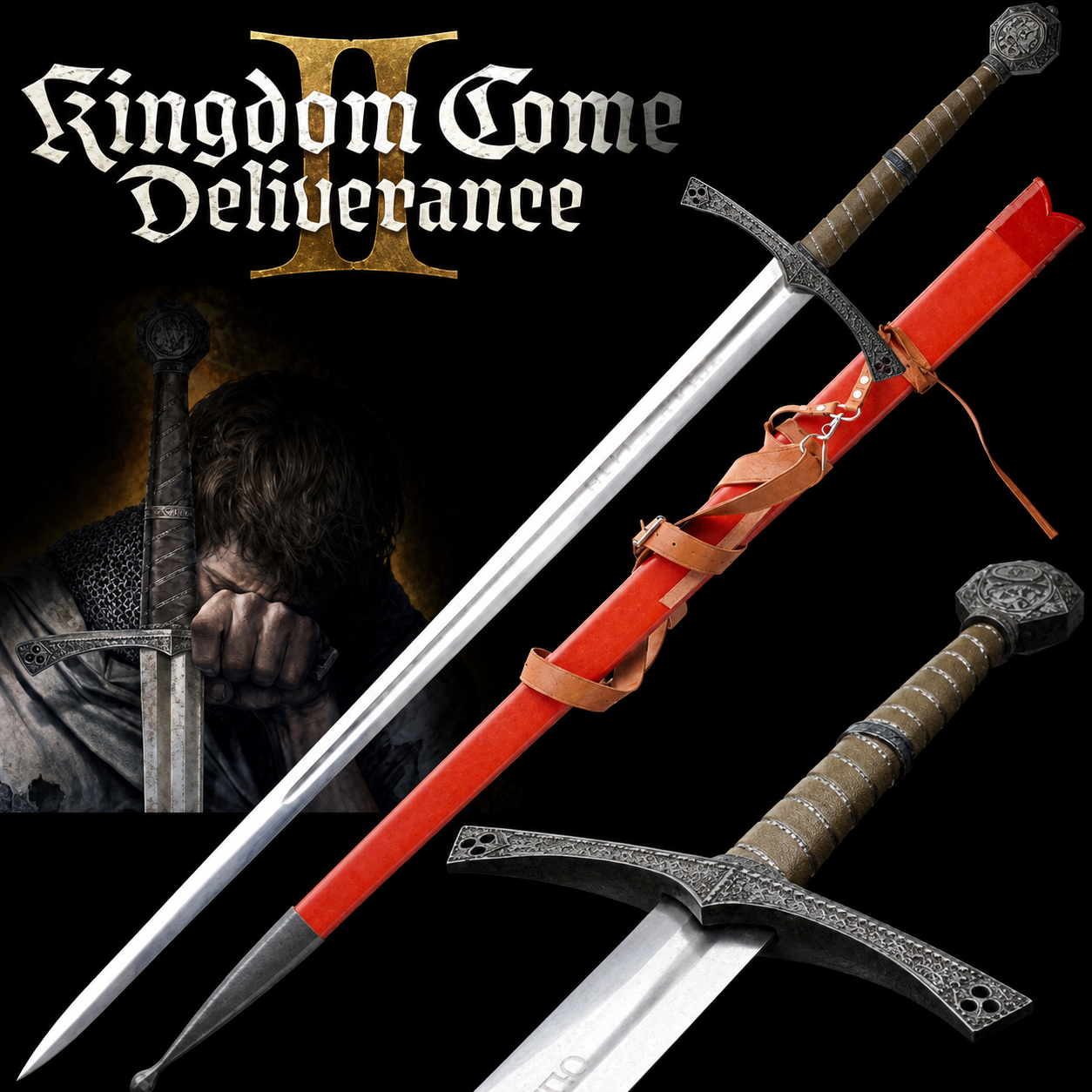 Kingdom Come: Deliverance – Herr Radzig Kobylas Schwert mit Scheide - Handgeschmiedet, scharf