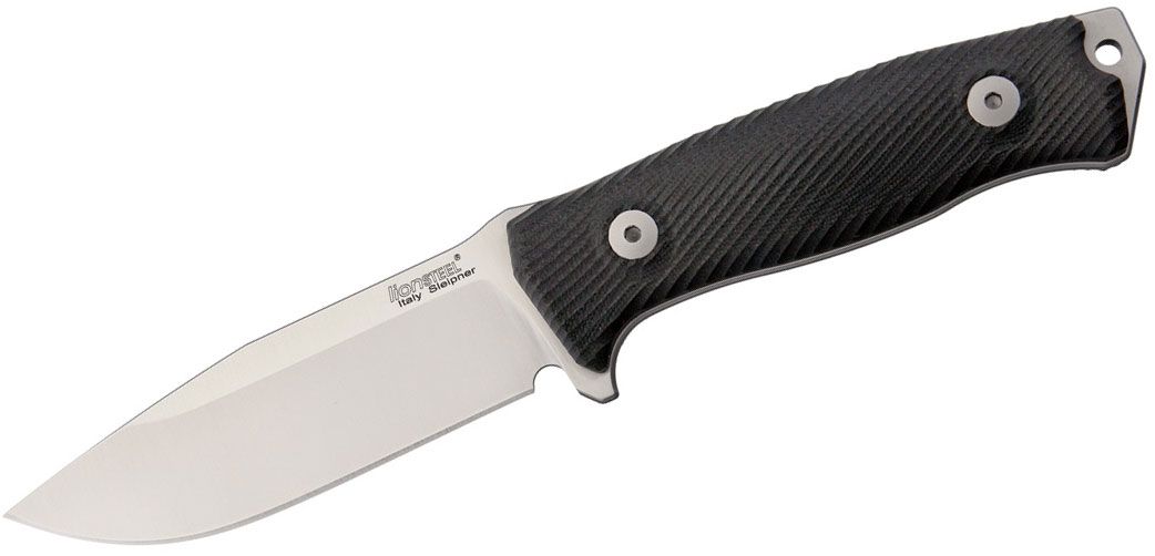 M5 Hunter Fixed, Satin Sleipner Plain Blade, Black G10 Handles, Cordura Sheath