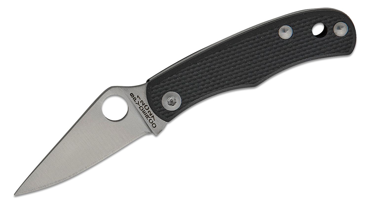 Bug, 12C27 Satin Plain-Klinge, schwarzer G10-Griff