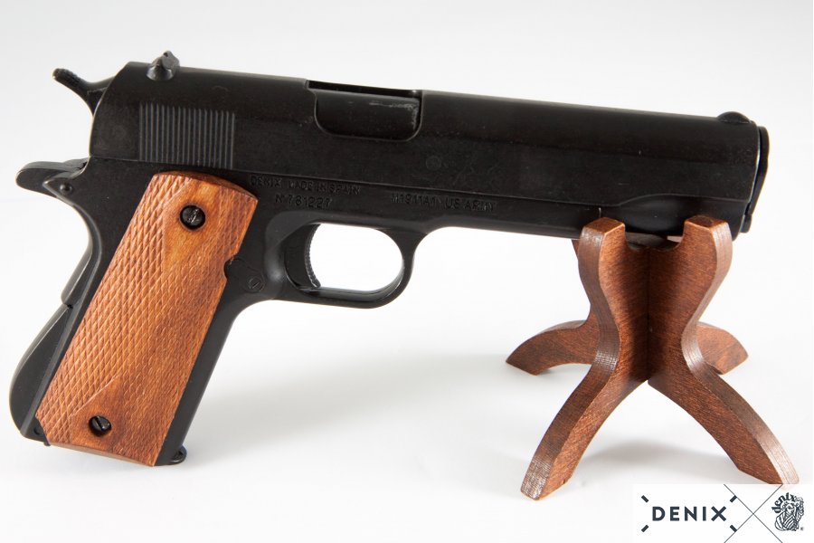 45er S-Colt Government, geriffelt, schwarz, USA 1911