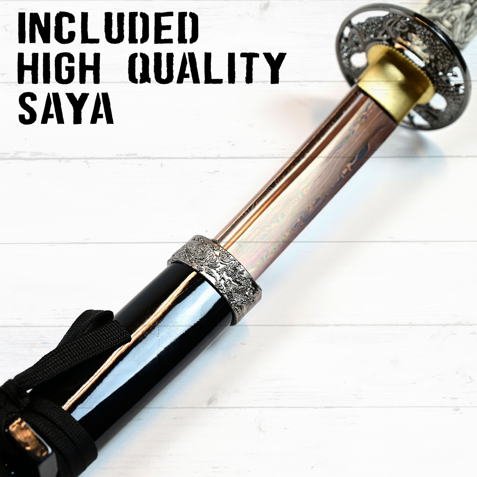 Highlander - Duncan MacLeod Katana - handgeschmiedet & gefaltet, Set - Blutdamast Edition Highlander - Duncan MacLeod Katana - handgeschmiedet & gefaltet, Set - Blutdamast Edition