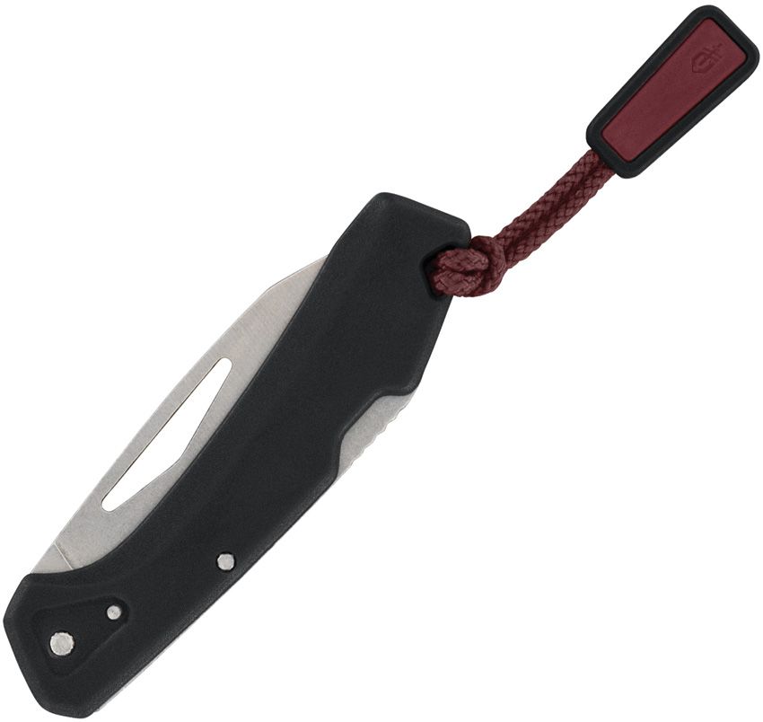 LST Mini, Stonewashed Modified Wharncliffe Blade, Black GFN Handle