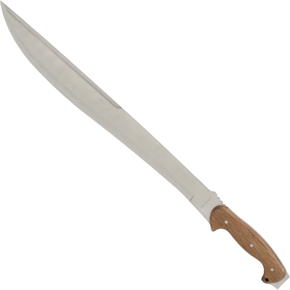 Machete with a wooden handle