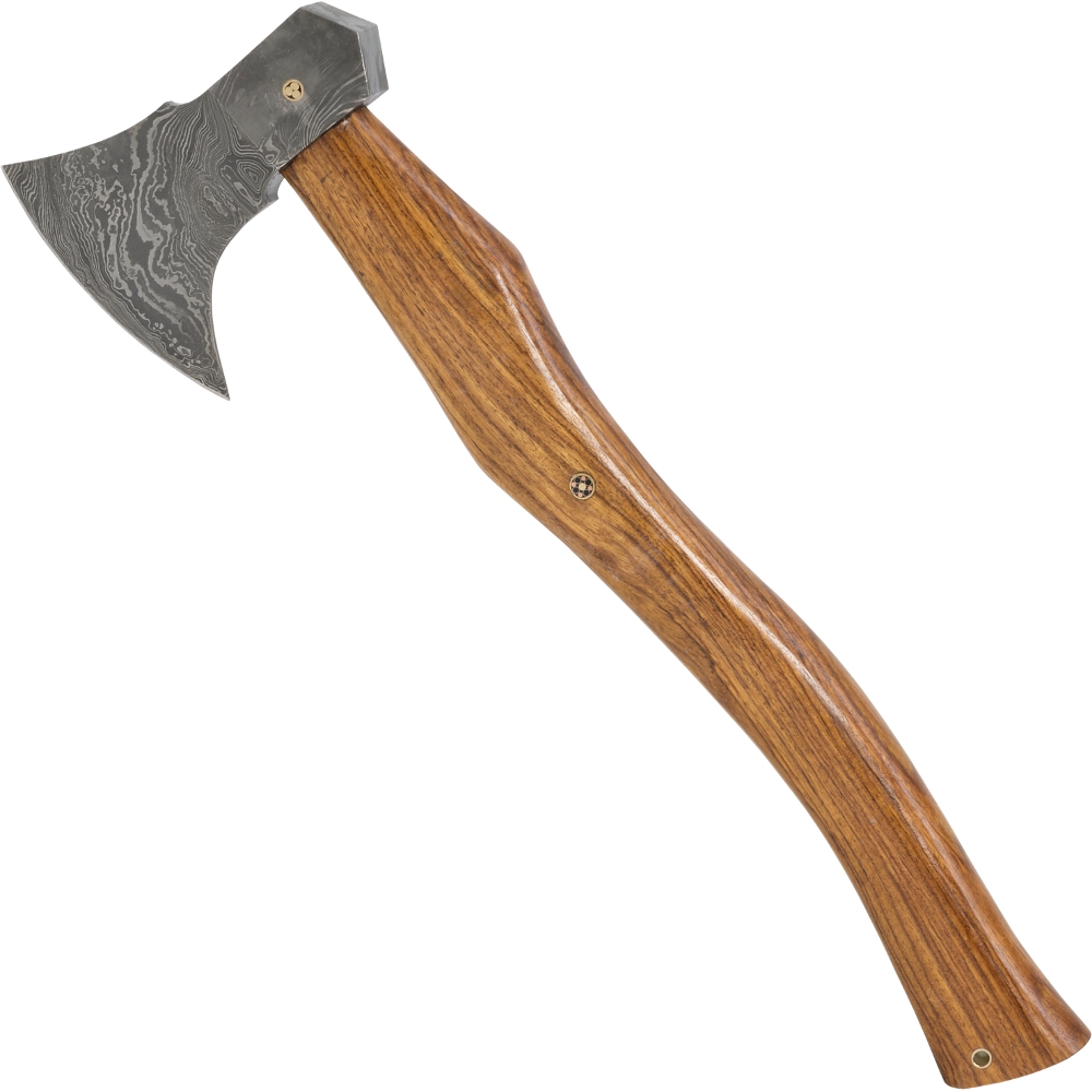 Axe with damascus blade