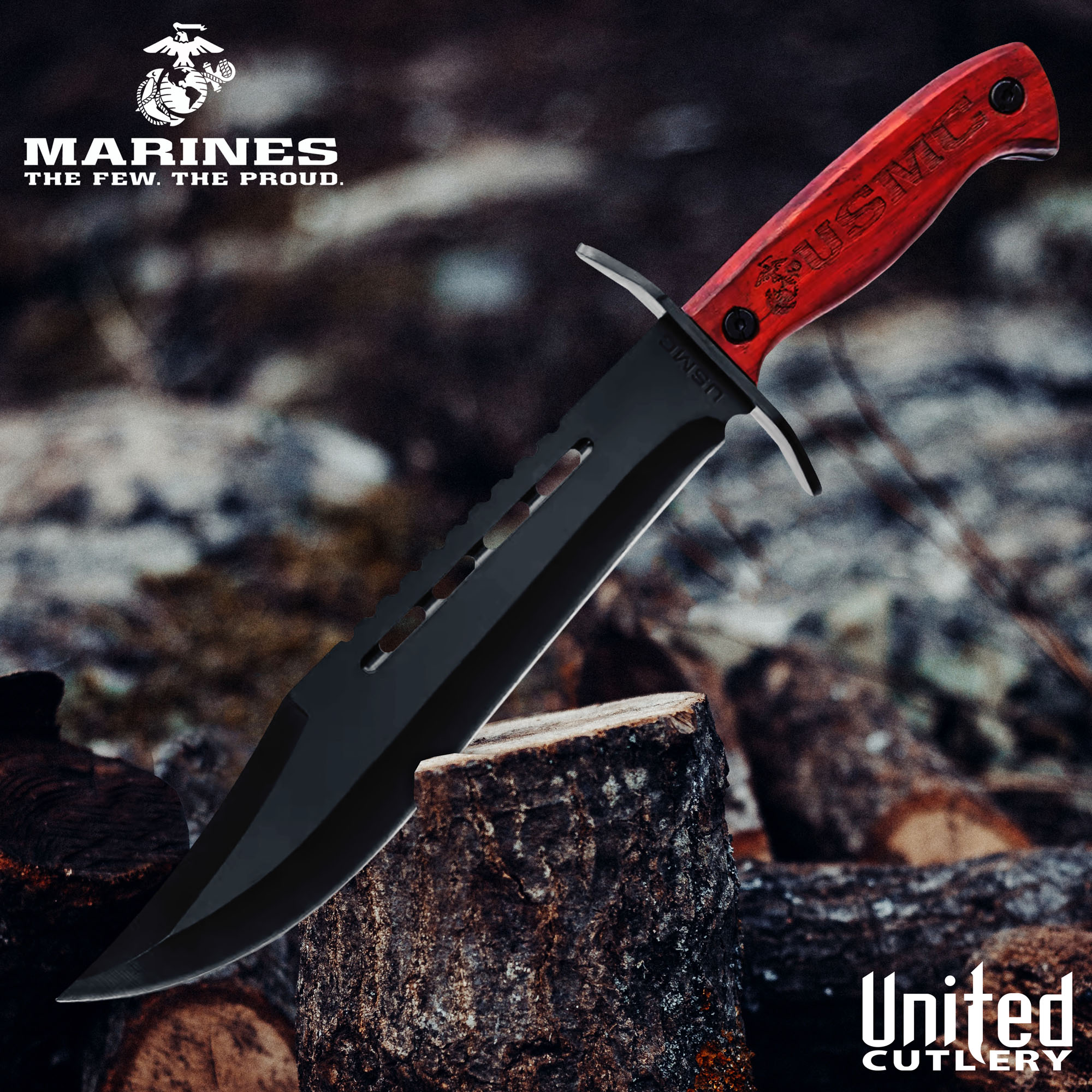 USMC Bowie Knife With Sheath