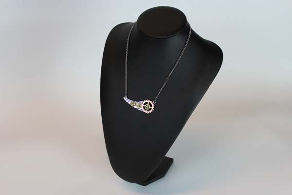 Steampunk Anhänger mit Kette - Linker Flügel