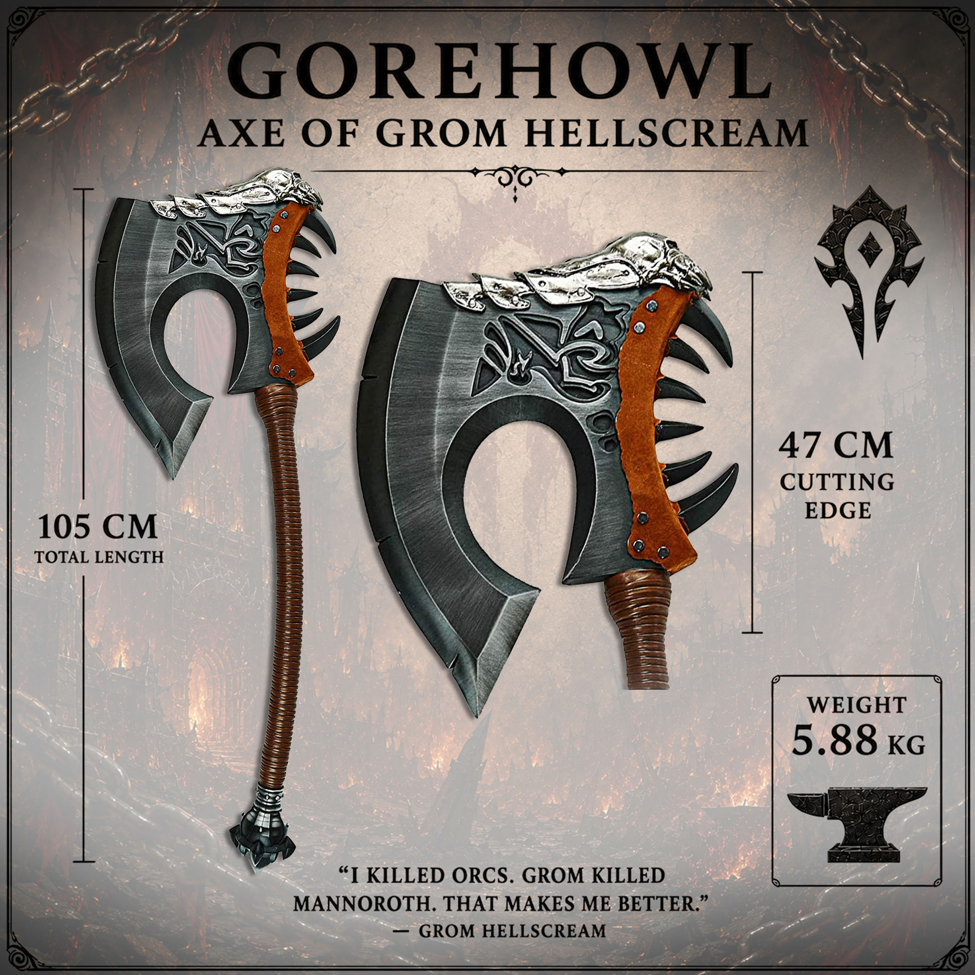 World of Warcraft - Gorehowl  Axe of Grom Hellscream