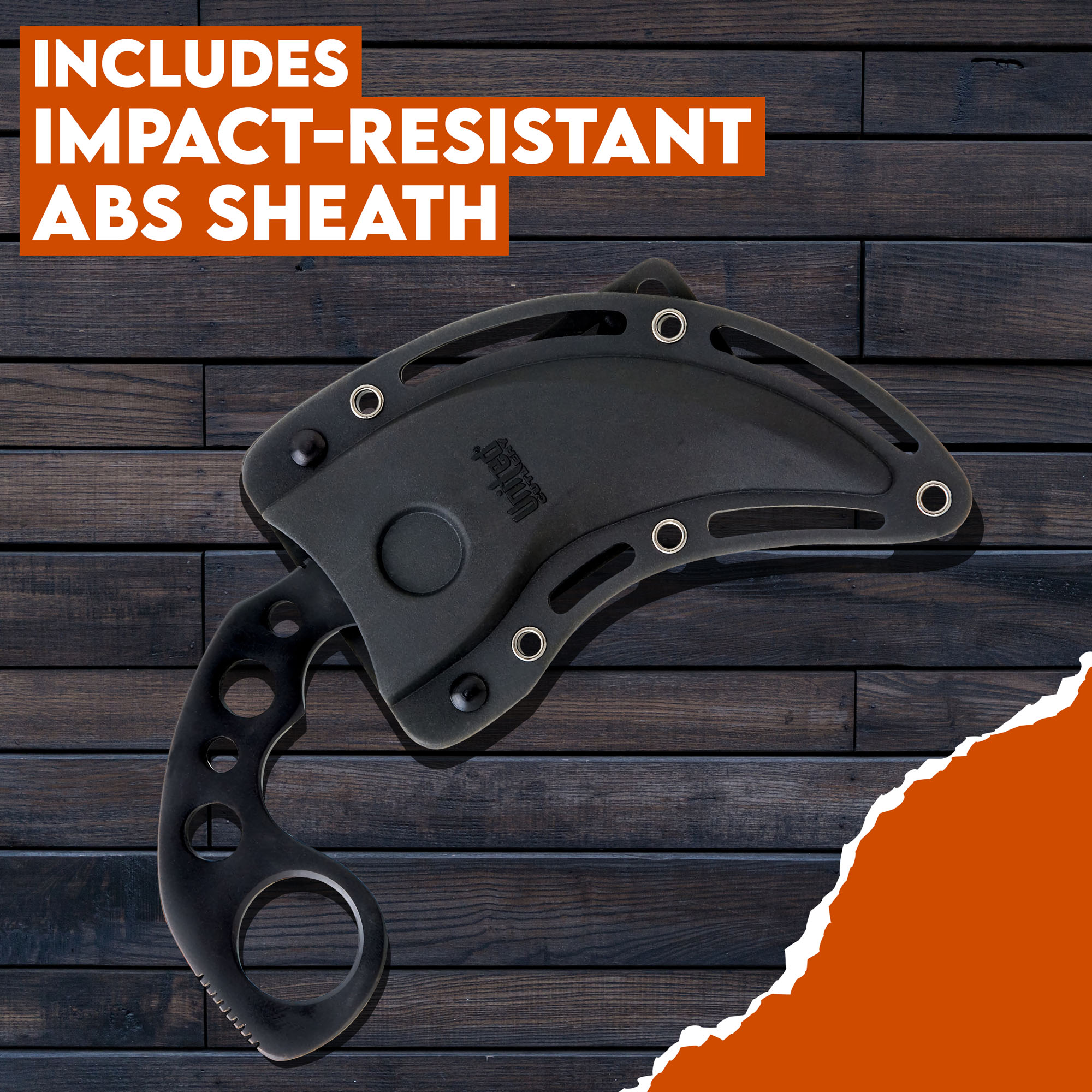 Undercover Karambit, black with sheath