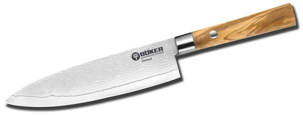 Boker Damascus Olive small Kitchen Knife