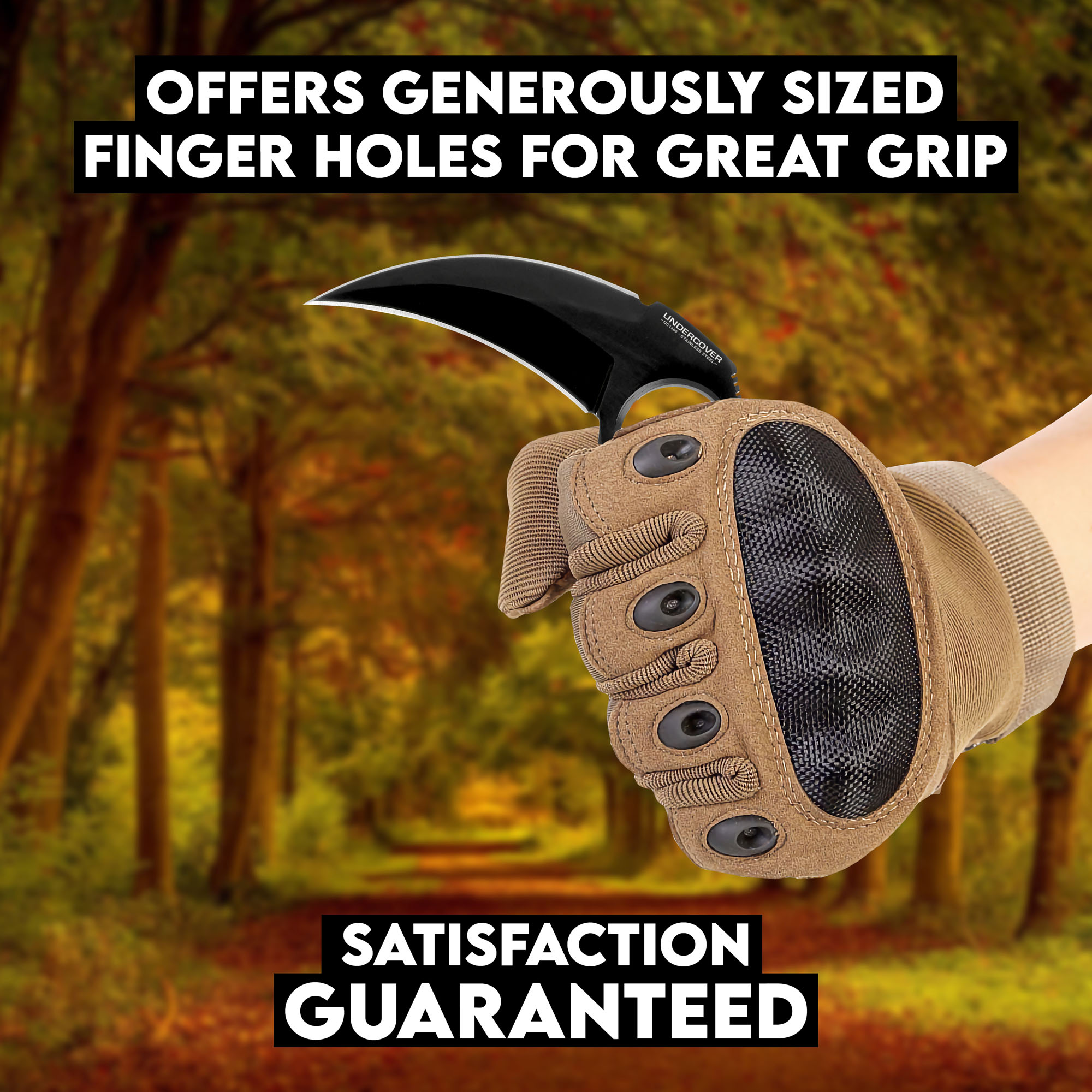 Undercover Karambit, black with sheath