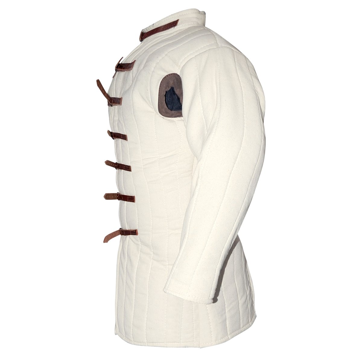 Gambeson mit Lederschnallen – naturfarben, Größe XL