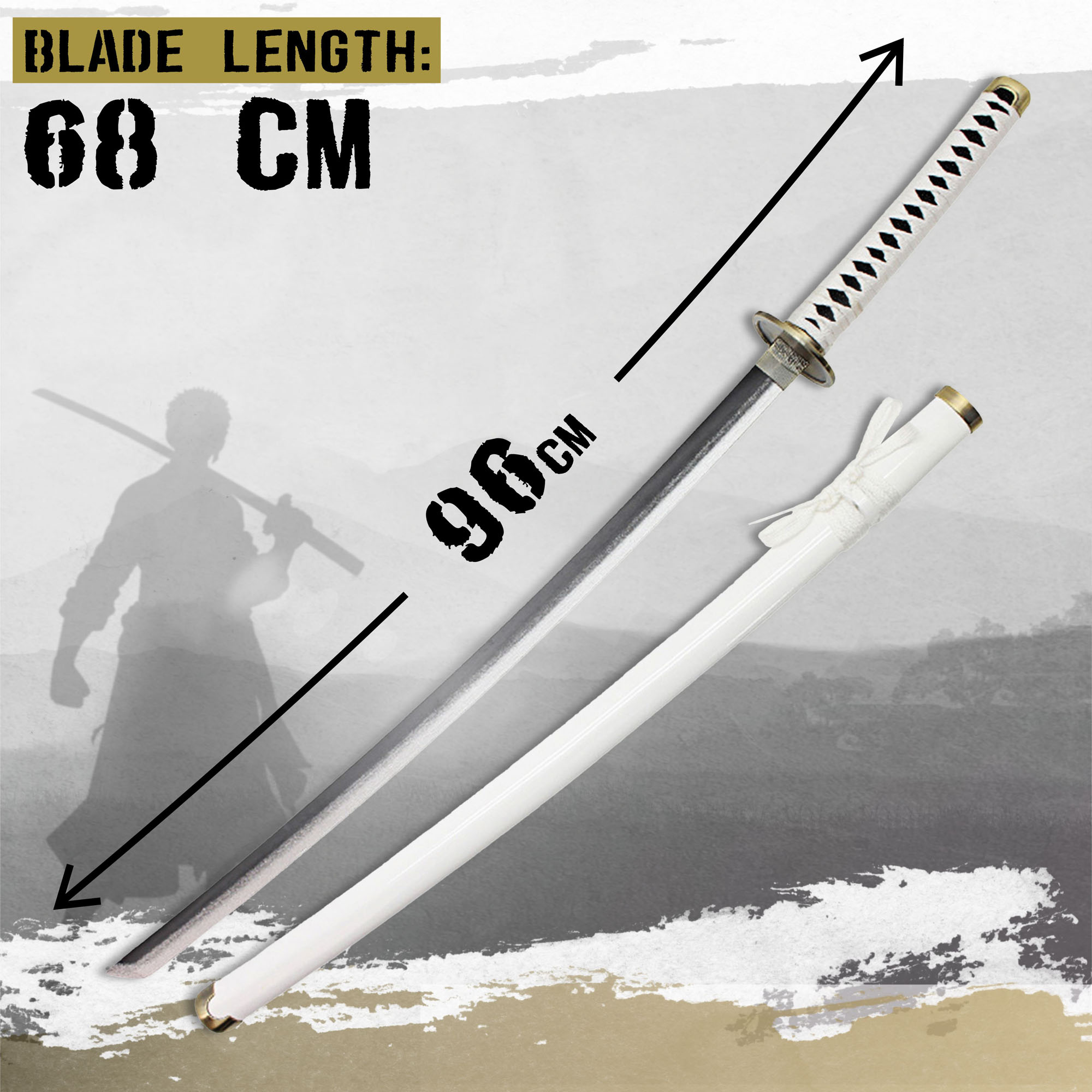 One Piece - Wado-Ichi-Monji Katana aus Holz mit Scheide One Piece - Wado-Ichi-Monji Katana aus Holz mit Scheide