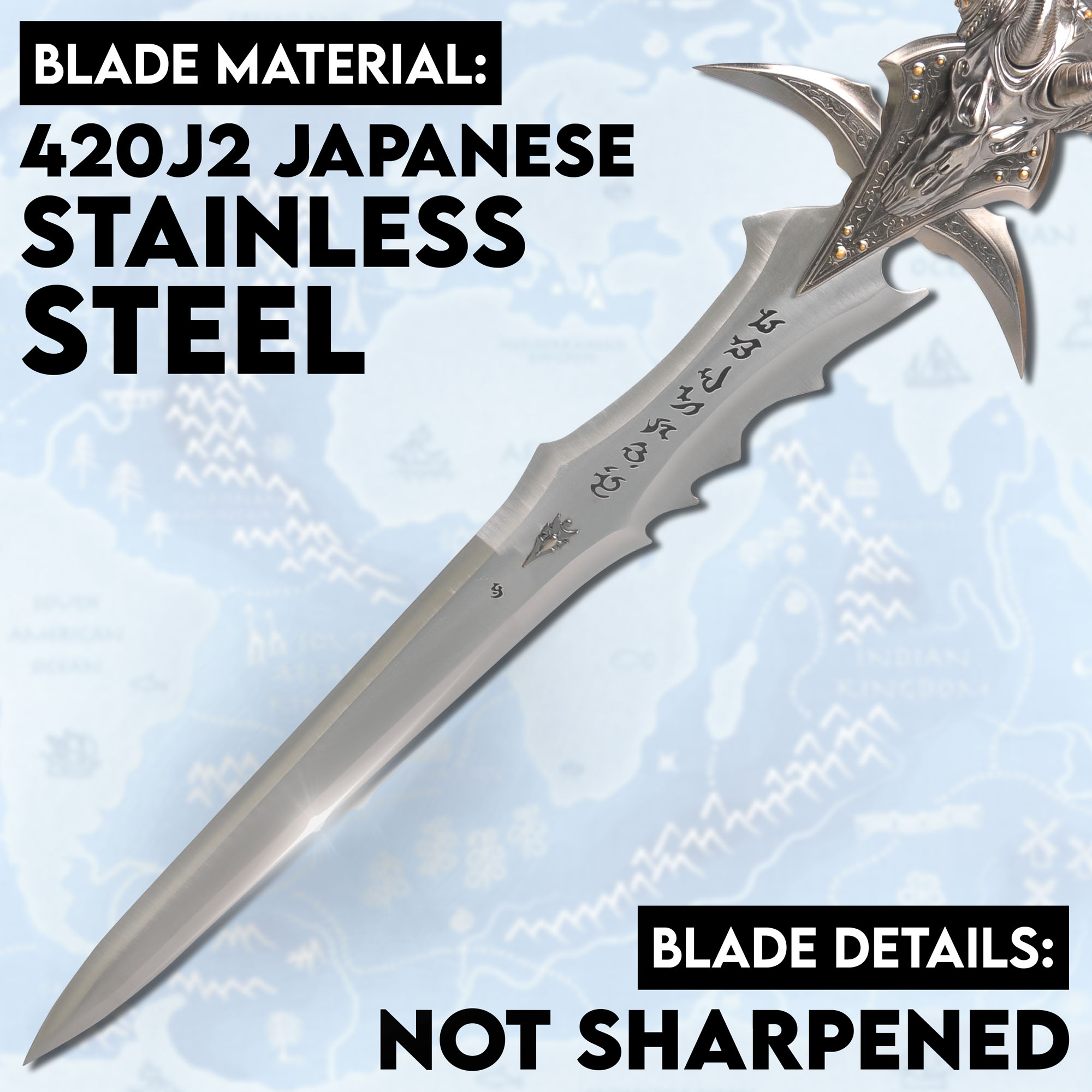 Warcraft - Frostmourne Schwert - Replik mit Wanddisplay Warcraft - Frostmourne Schwert - Replik mit Wanddisplay