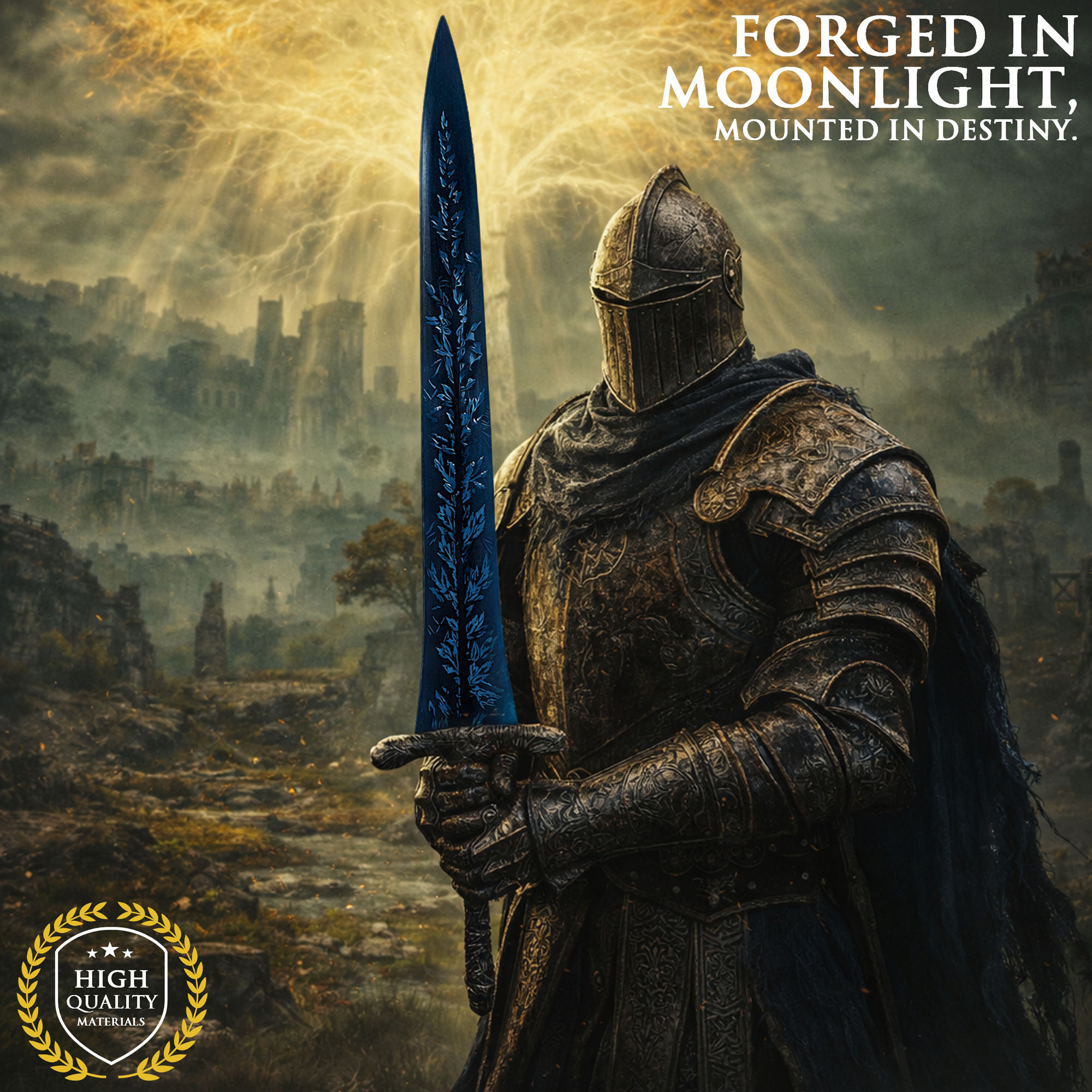 Elden Ring - Dark Moon Großschwert mit Wandtafel