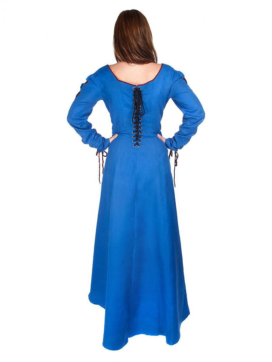 Blaues Kleid mit Schnürungen, Größe M