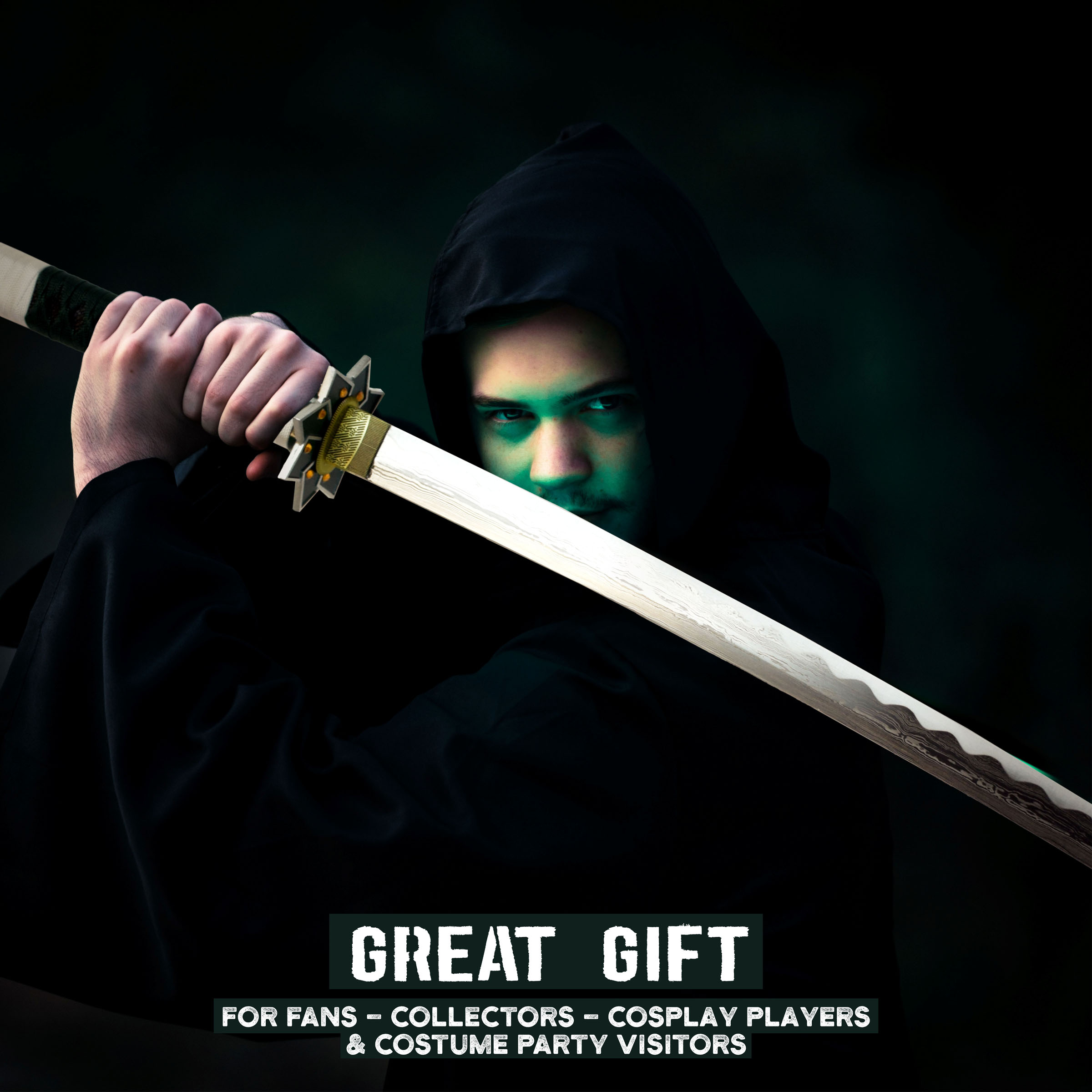 Demon Slayer: Kimetsu no Yaiba - Shinazugawa Sanemi sword - handforged and folded, Set