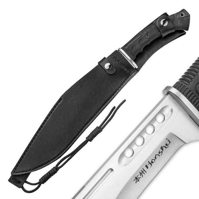 Honshu Boshin Kukri mit Gürtelscheide aus Echtleder Honshu Boshin Kukri mit Gürtelscheide aus Echtleder