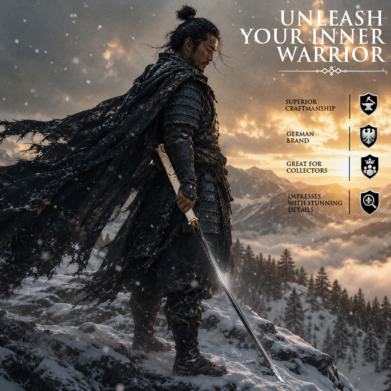 Ghost of Yōtei – Gilded Dawn Katana mit Scheide