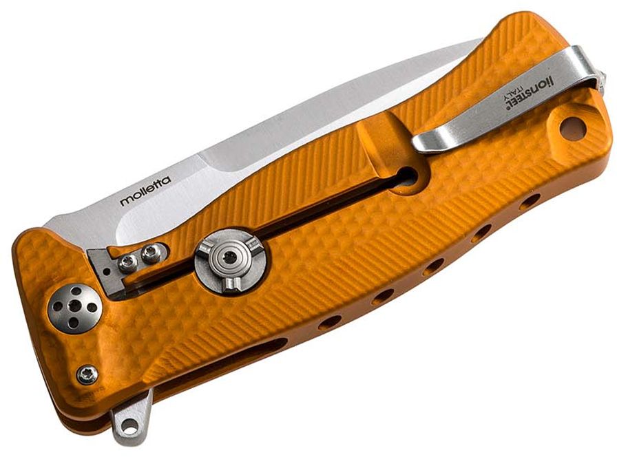 SR-11, Sleipner Drop Point Blade, Orange Aluminum Handle