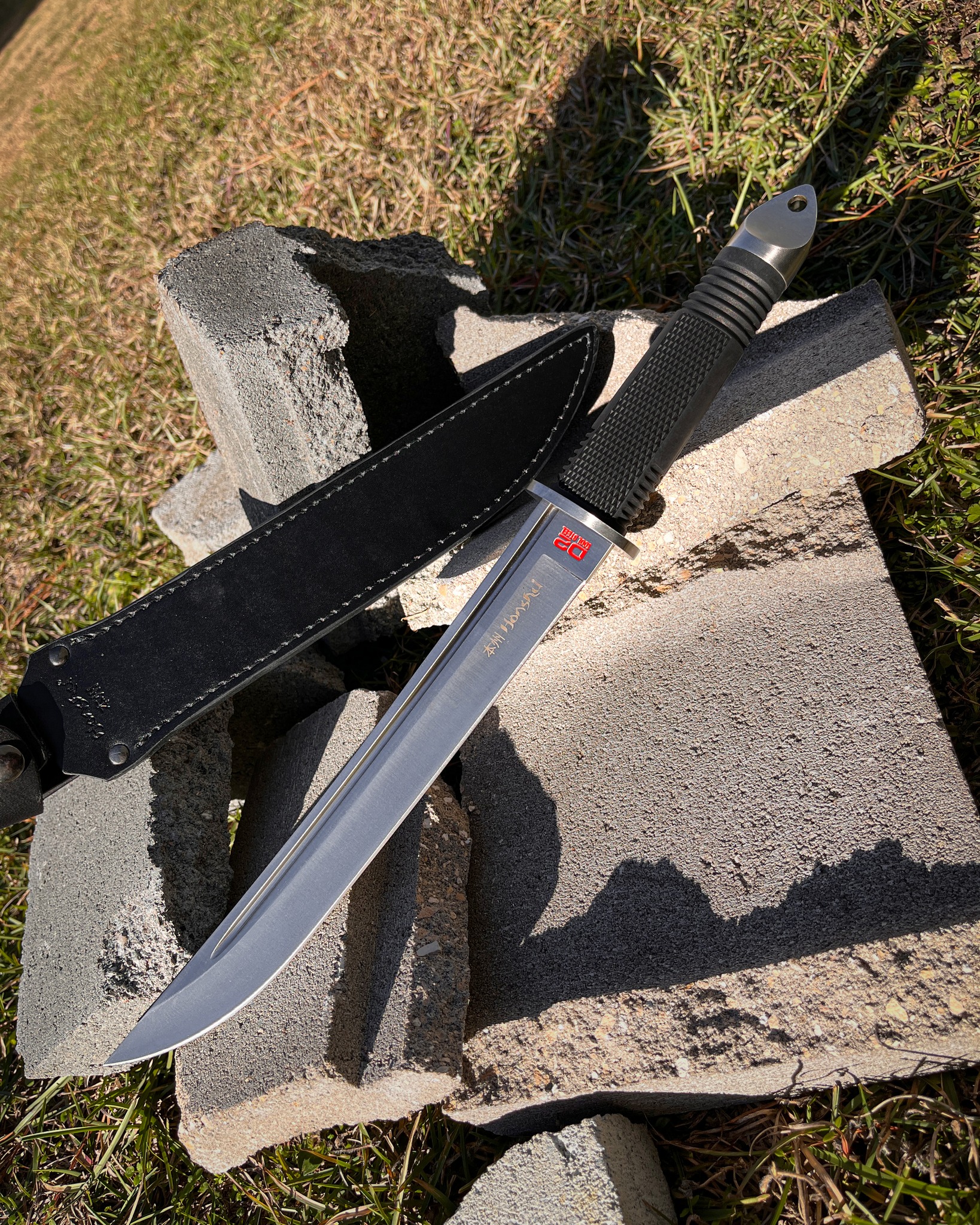 Honshu D2 Tanto Knife With Sheath - D2 Tool Steel Blade