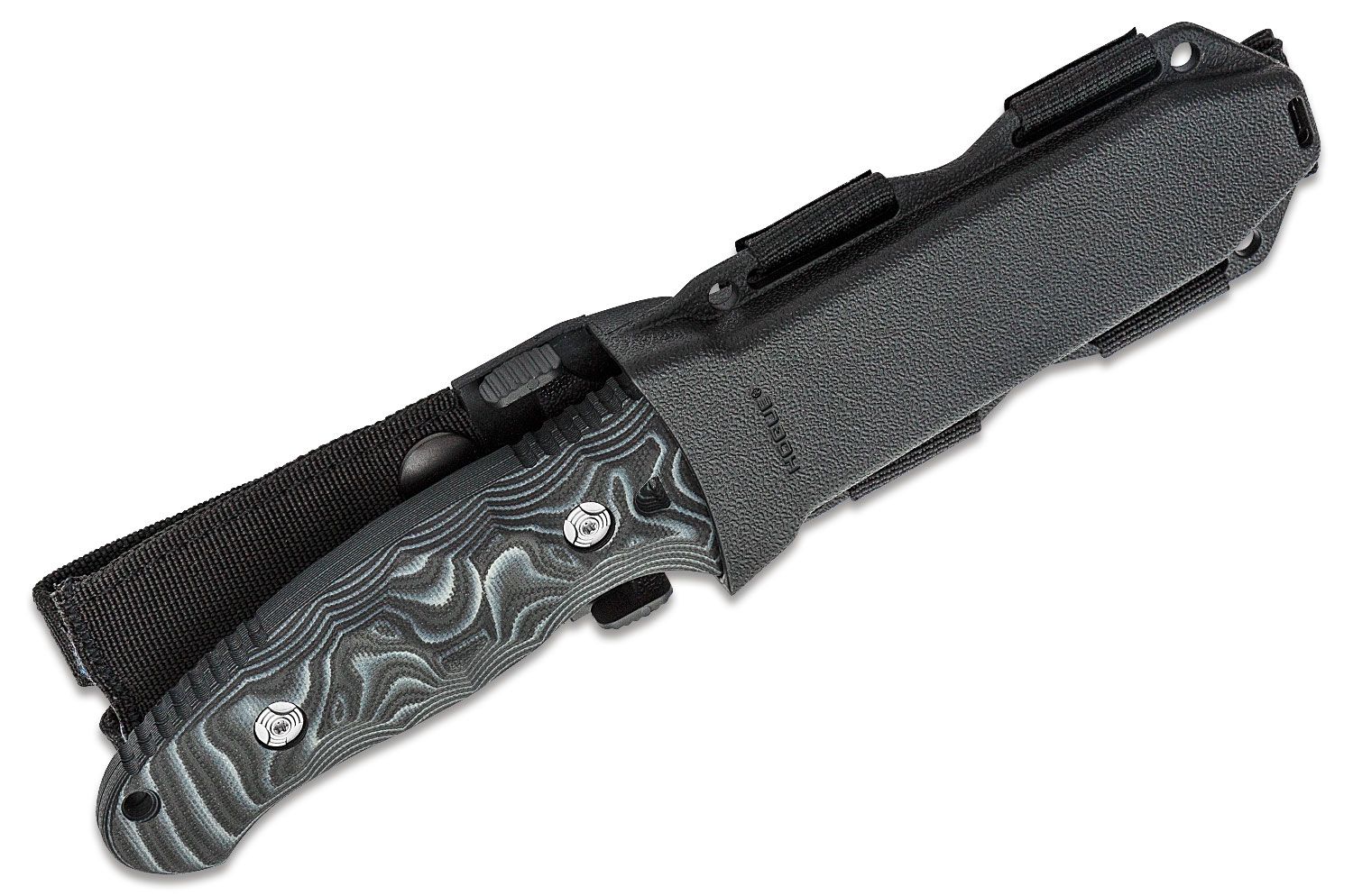 EX-F02, 154CM Stonewashed Clip Point Blade, Black G-Mascus Handle