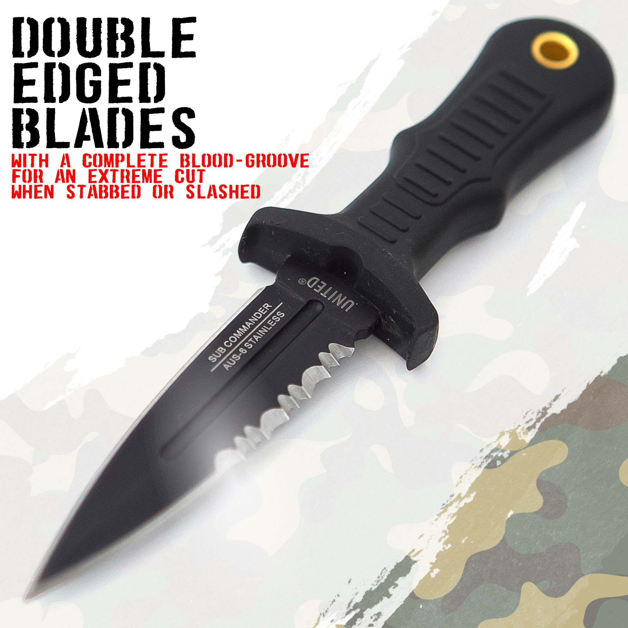 Combat Commander Mini Stiefelmesser Schwarz