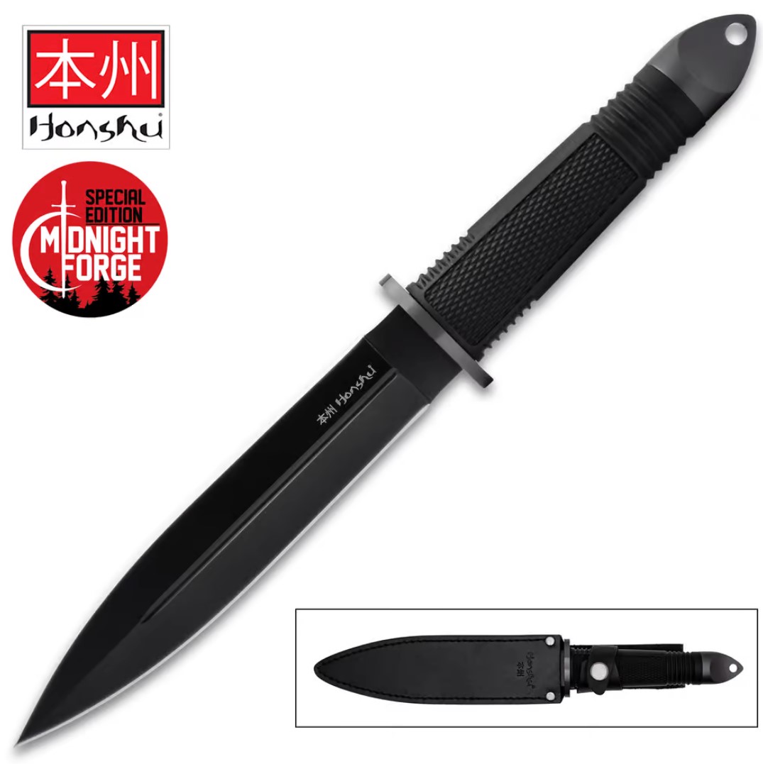 Honshu Midnight Forge Fighter Messer mit Scheide