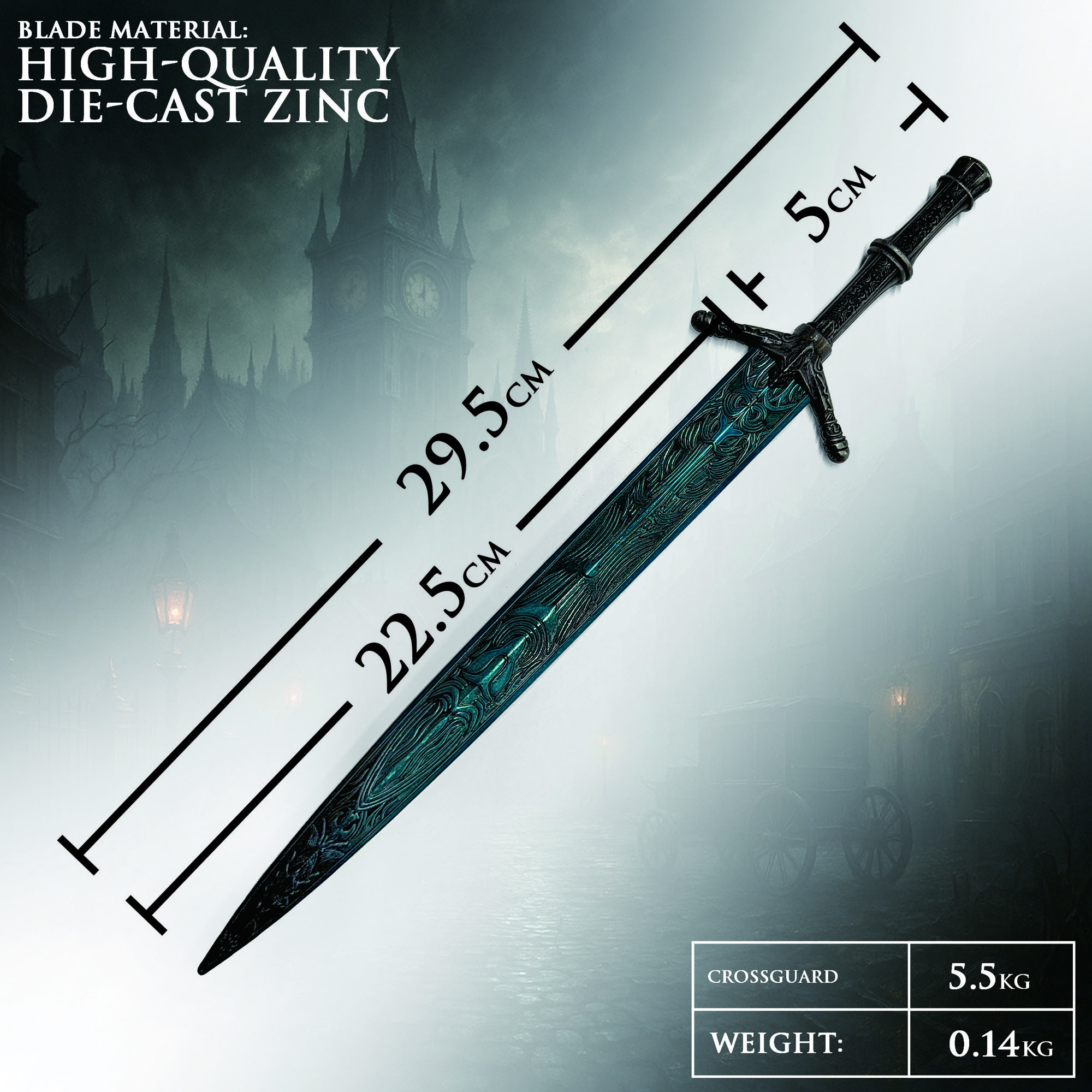 Bloodborne - Heiliges Moonlight Schwert, XL Brieföffnerversion