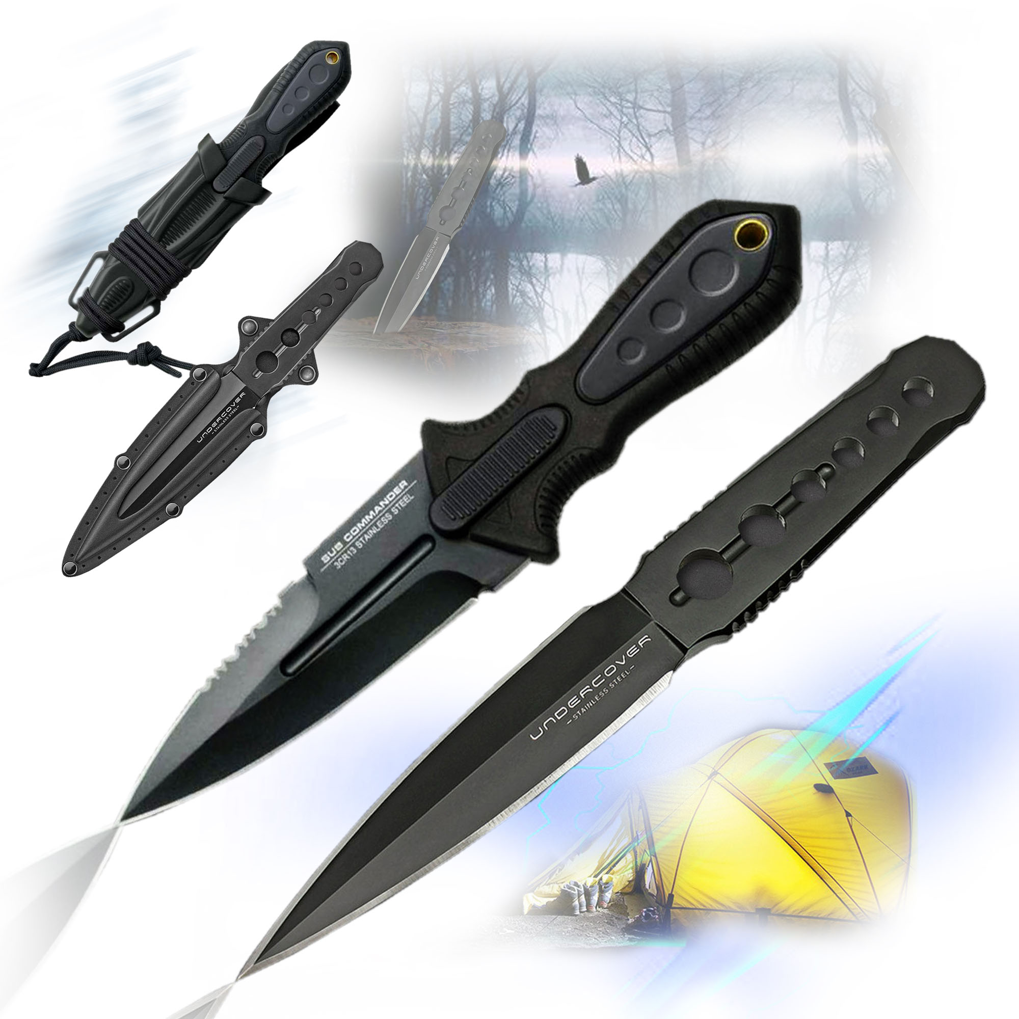 Boot Knife Bundle - Combat Commander Sub Commander Next Generation & Undercover CIA Stinger Knife