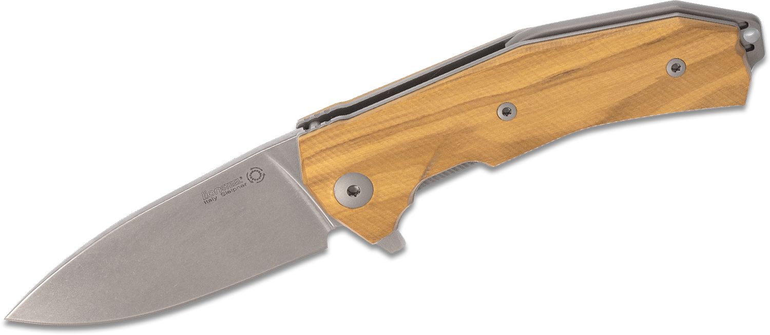 KUR, Sleipner Stonewashed Blade, Olive Wood Handle