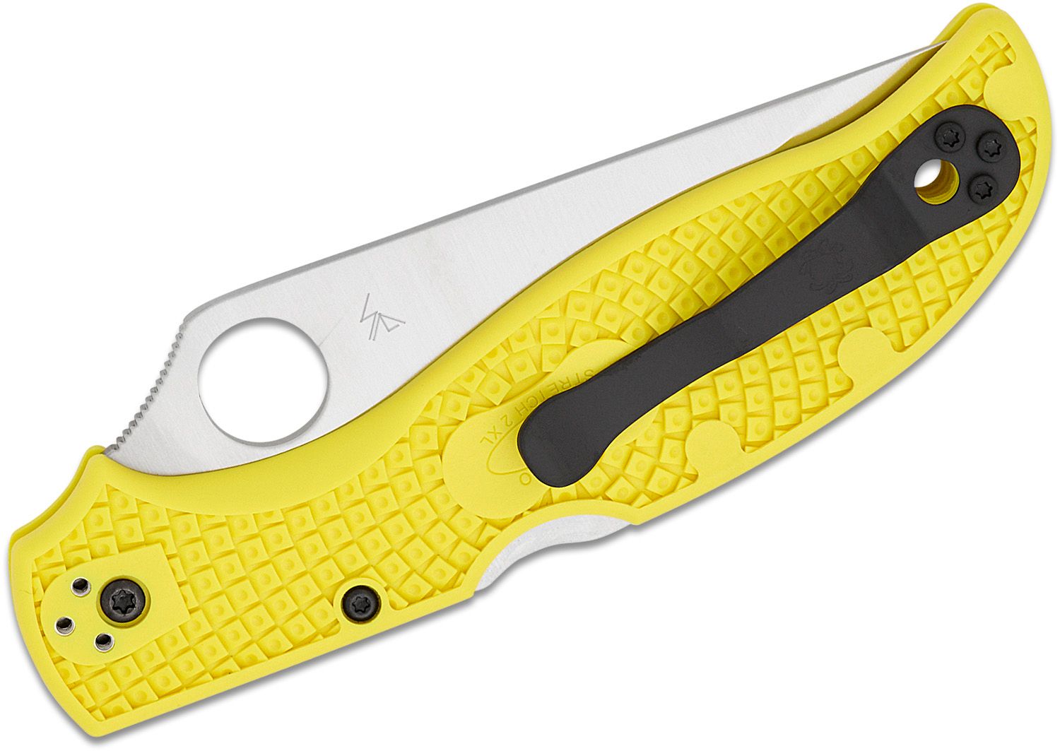 Stretch 2 XL, Serrated Blade, Yellow FRN Handle