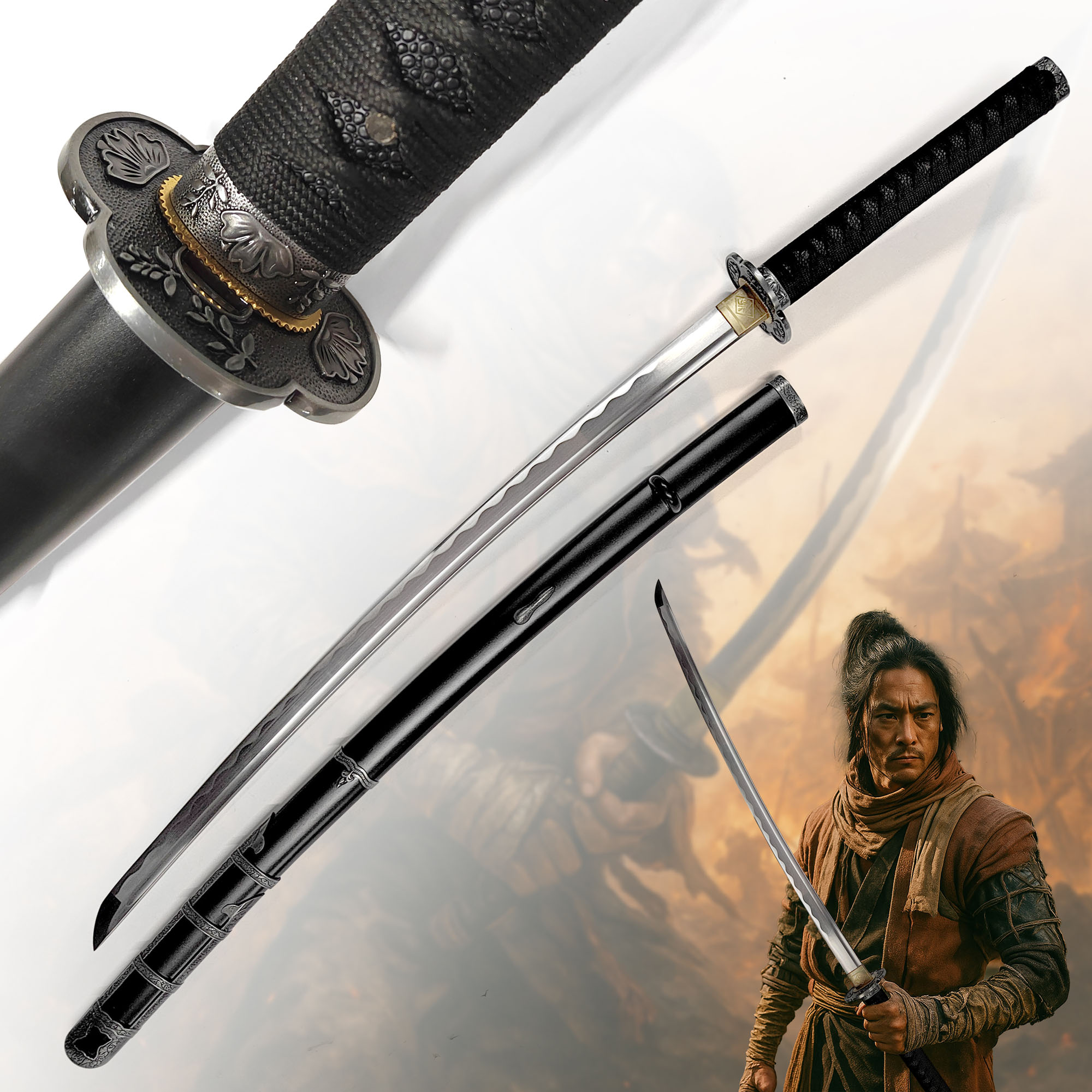 Sekiro: Shadows Die Twice - Kusabimaru Katana mit Scheide, handgeschmiedete und scharfe Klinge