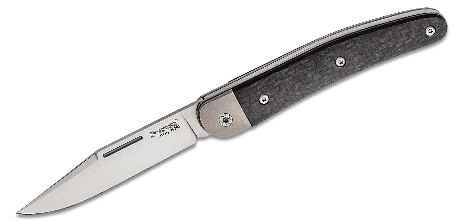 JK1, M390 Clip Point Blade, Carbon Fiber Handle