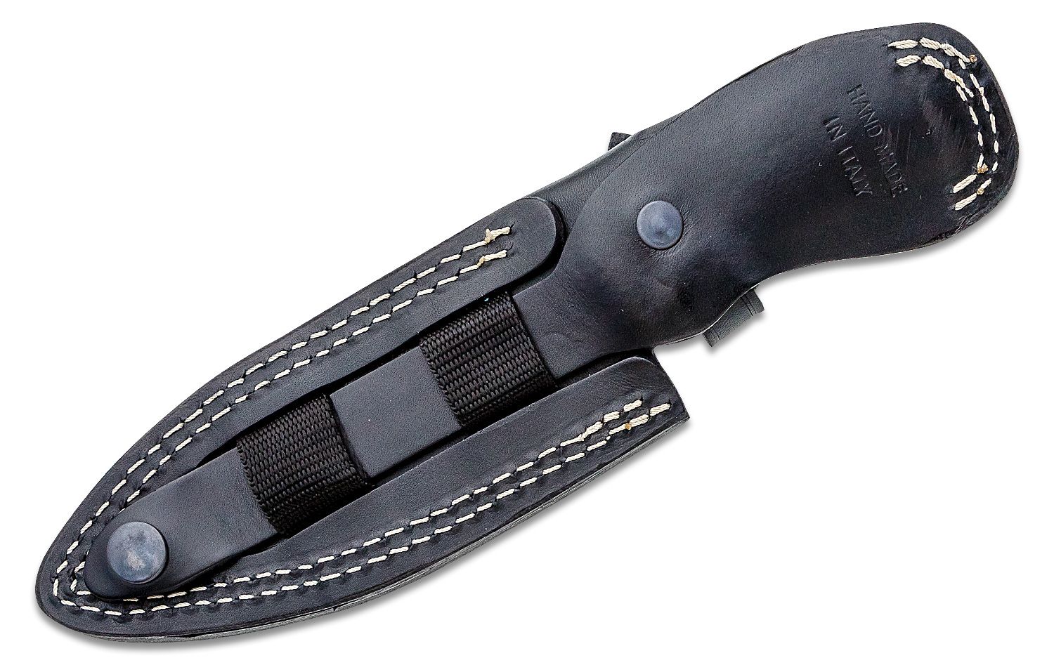 T5 CVG, Satin Niolox Blade, Single Piece Green Canvas Micarta Handle, Leather Sheath