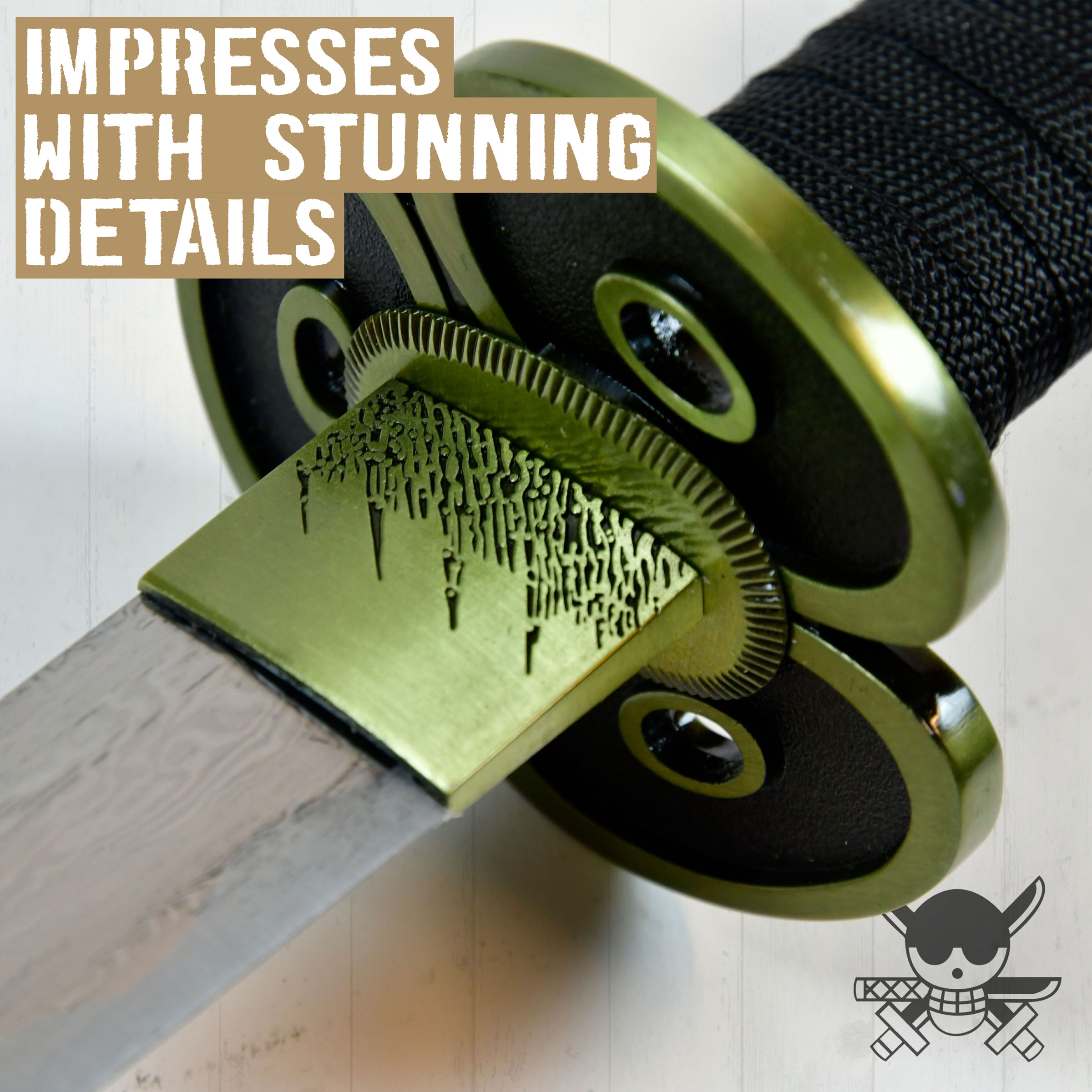 One Piece - Oden's Enma Sword, handforged & folded, Set