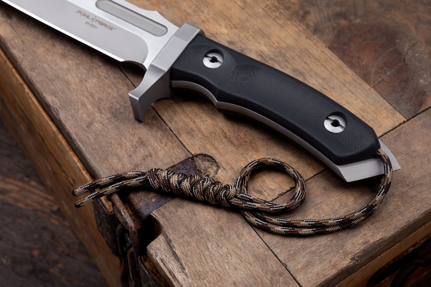 MK-8 Last Blood Messer mit Kydex Scheide - Set (Beingurt, Lanyard, Sammlertasche XXL)