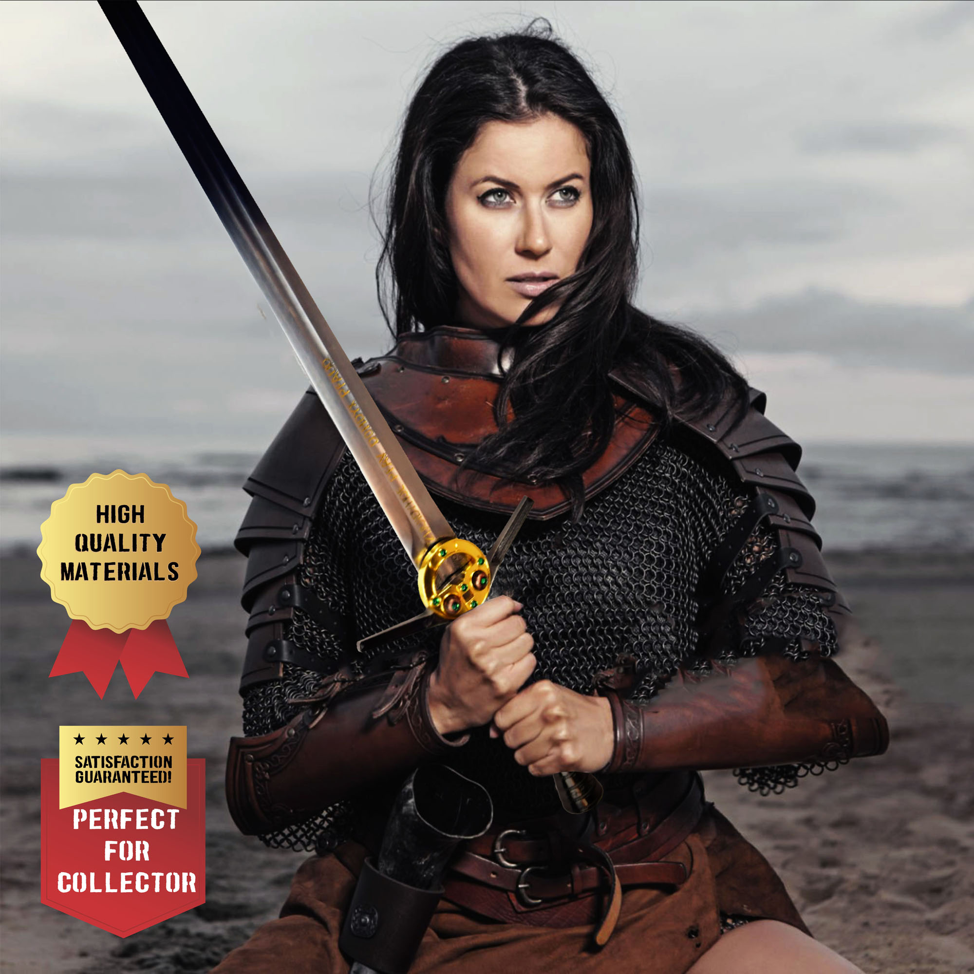 Witcher - Stahl Schwert mit Gürtel und Scheide - handgeschmiedet, Netflix Version - ltd Edition 500