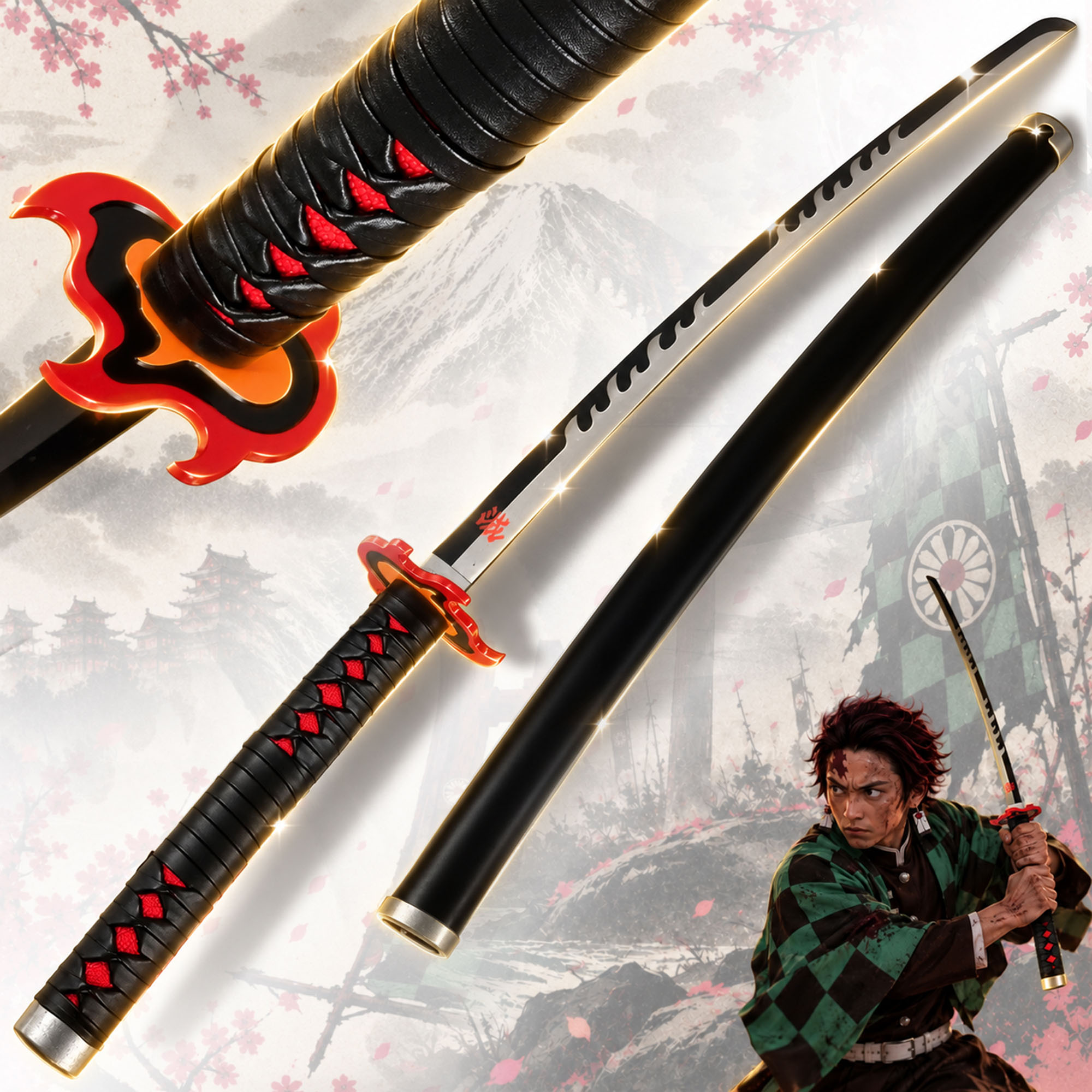 Demon Slayer: Kimetsu no Yaiba - Tanjiro Kamado Schwert v2 - Fire Breath