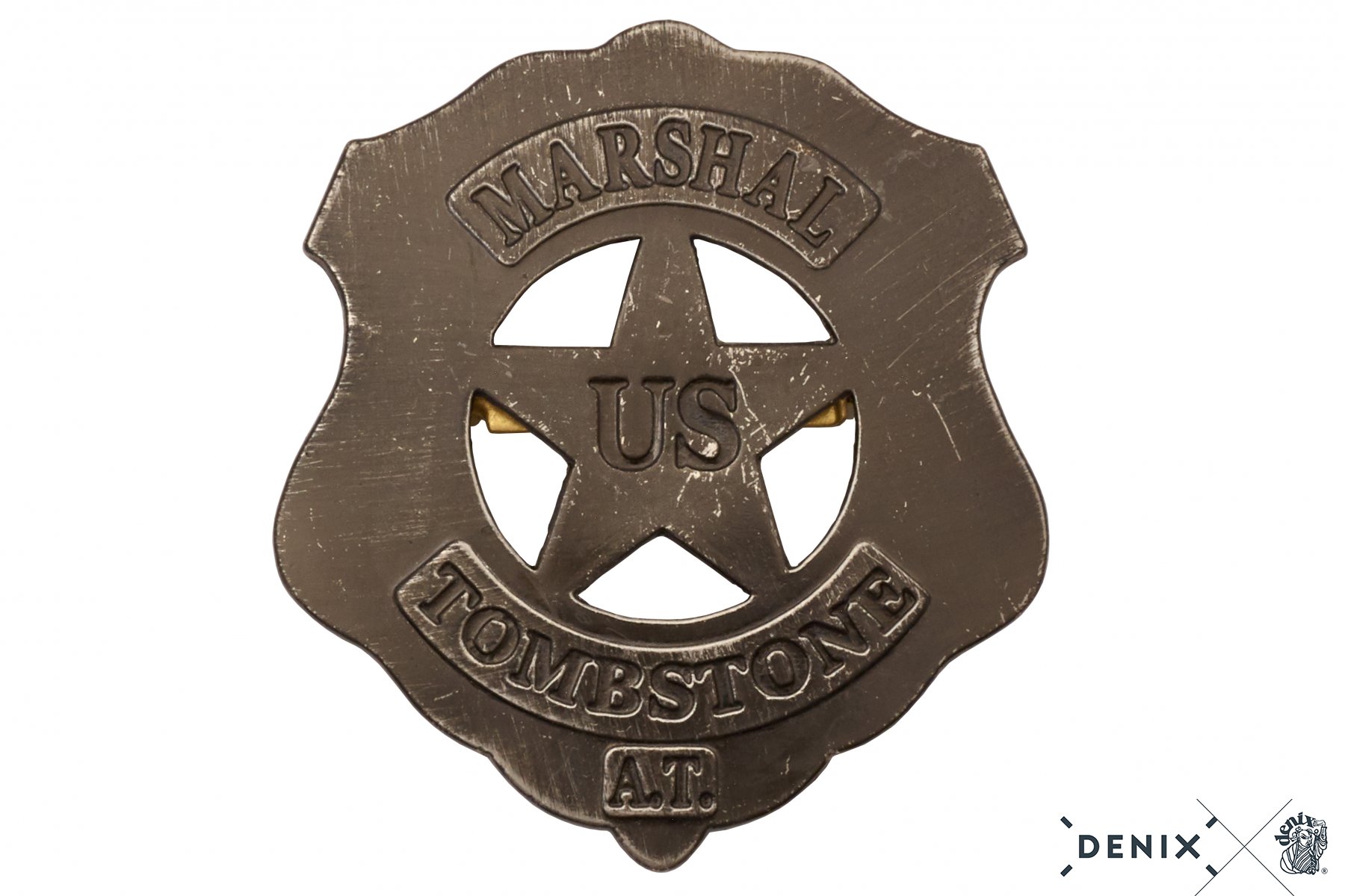 10 Stück Marshall Badge Tombstone, USA,grau,Metall