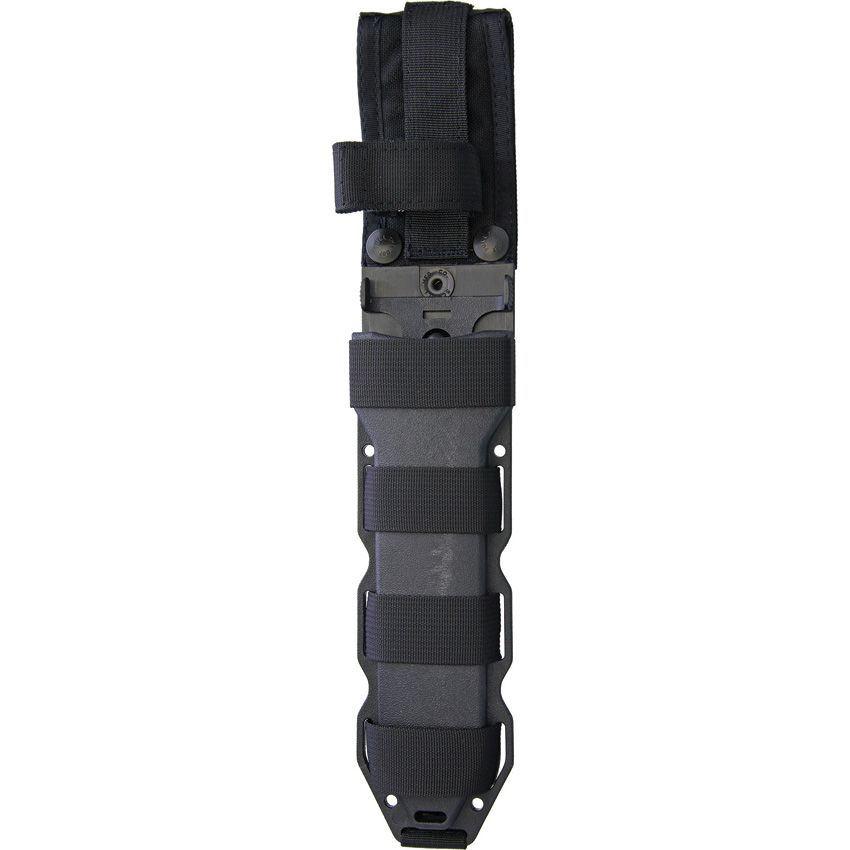 EX-F01, schwarze Tanto-Klinge aus A2-Kohlenstoffstahl, schwarze G10-Griffe, MOLLE-Scheide