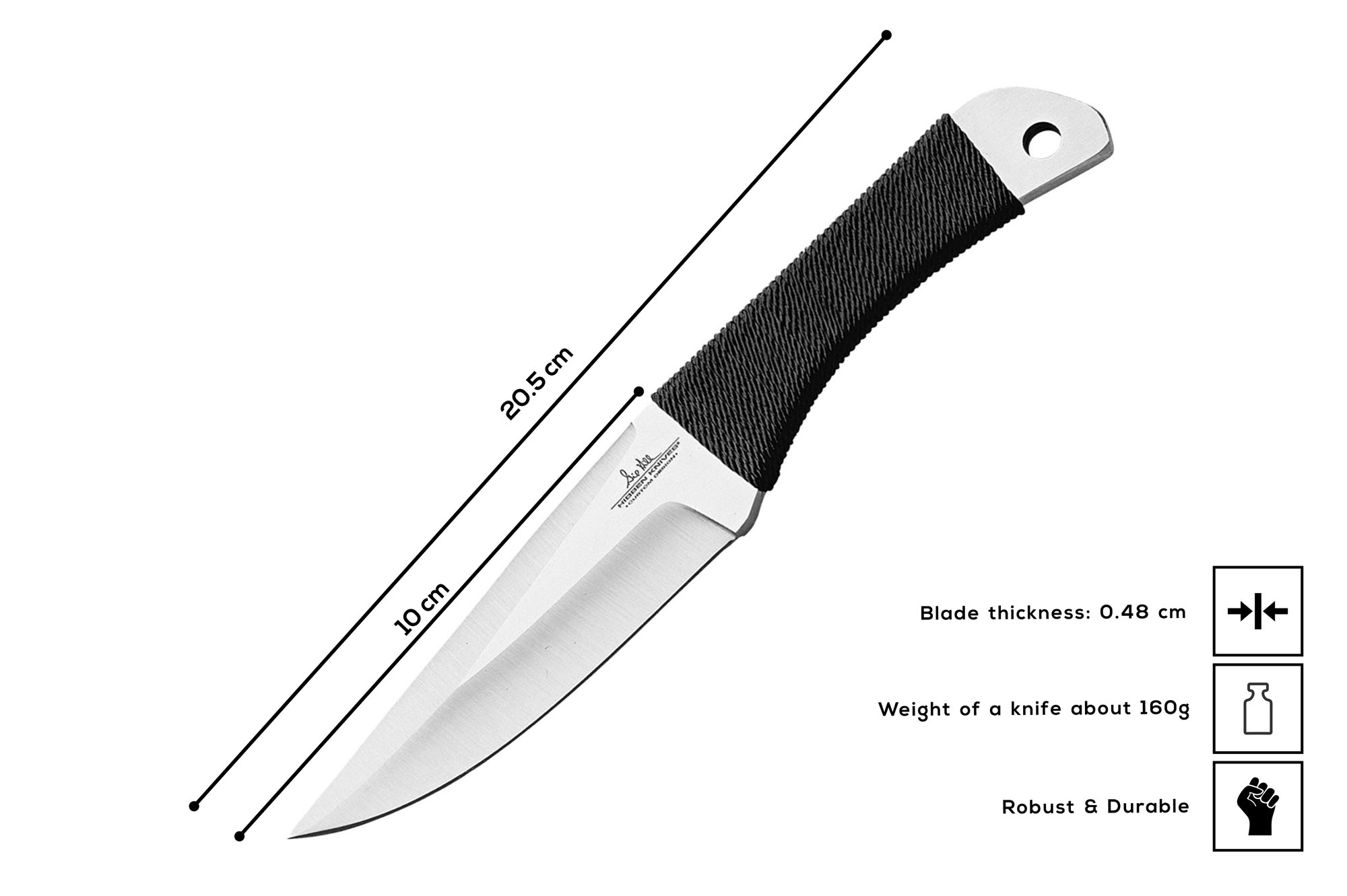 Hibben Wurfmesser Set mit Cordura