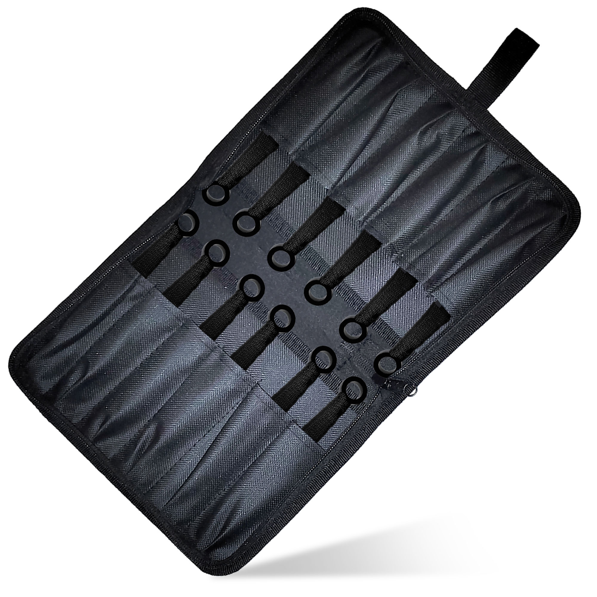 12 Black and Silver Throwing Knives with Sheath, Stainless Steel Kunai