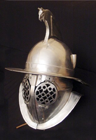 Thraex Helmet in 1.6 mm Tinned Steel