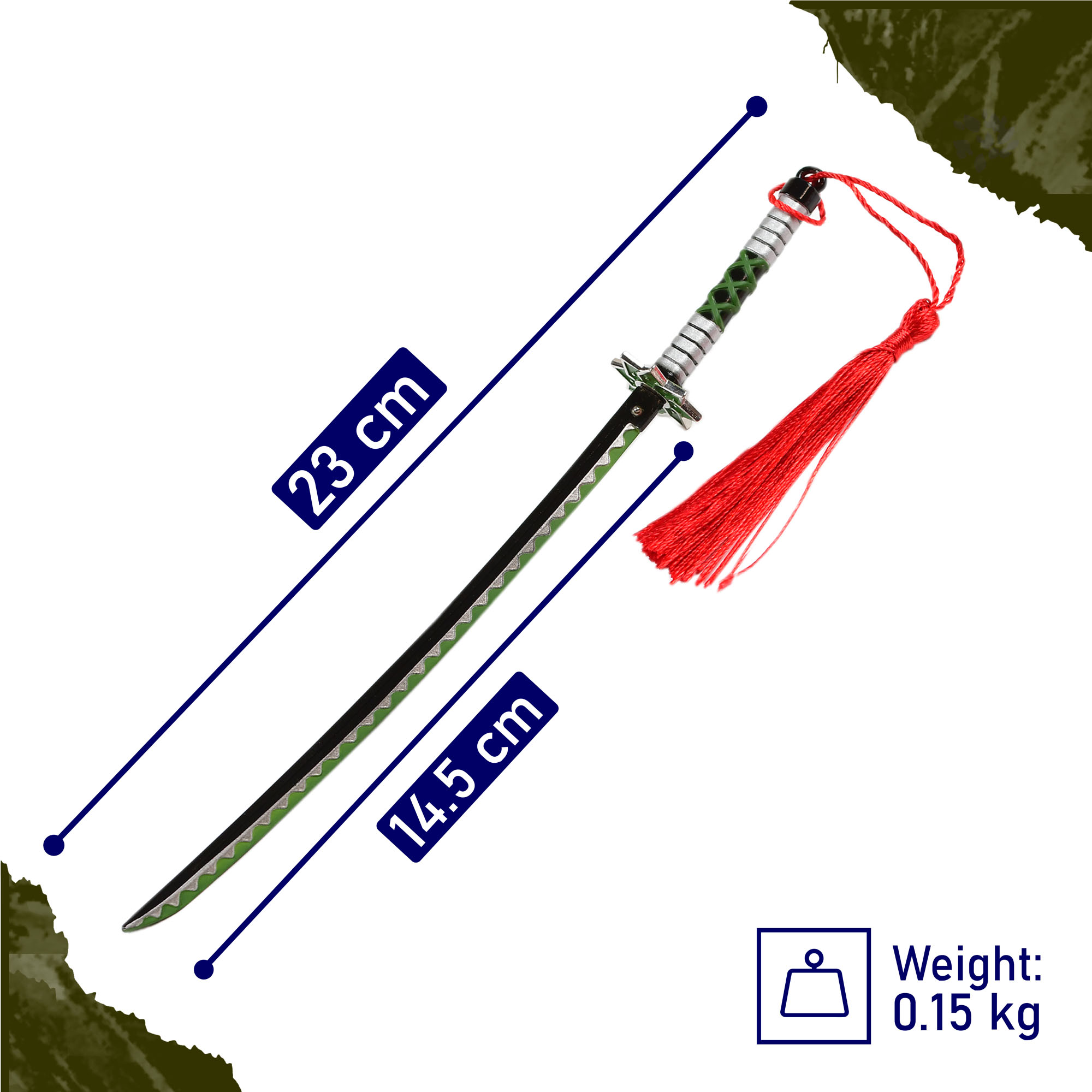 Demon Slayer – Shinazugawa Sanemi Katana Brieföffner Schwert mit Scheide und Ständer