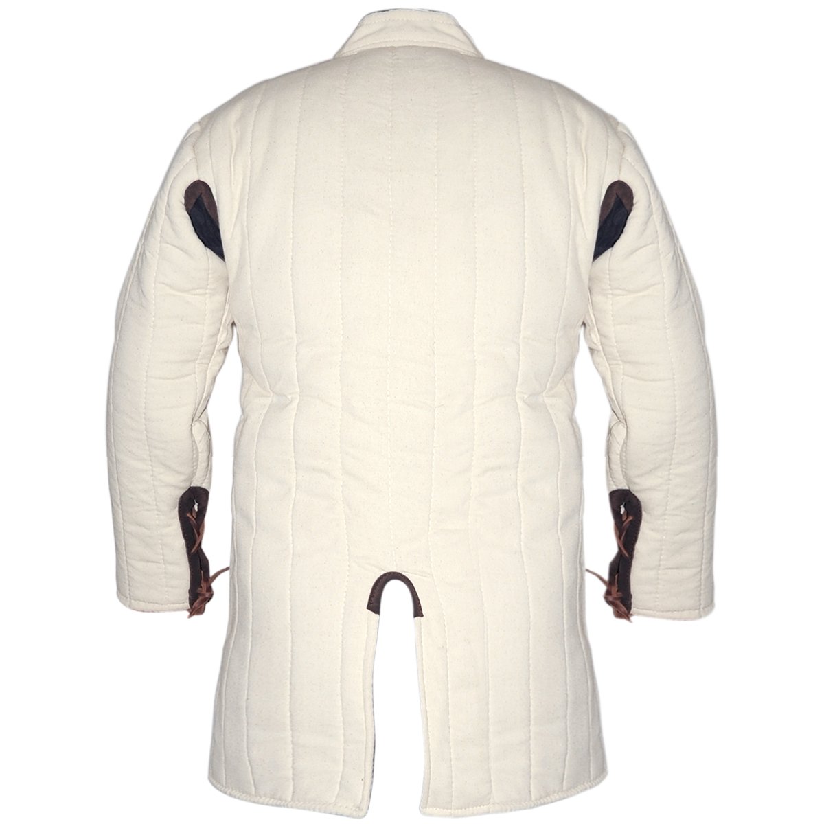 Gambeson mit Ledernesteln – naturfarben (14./15. Jahrhundert), Größe M