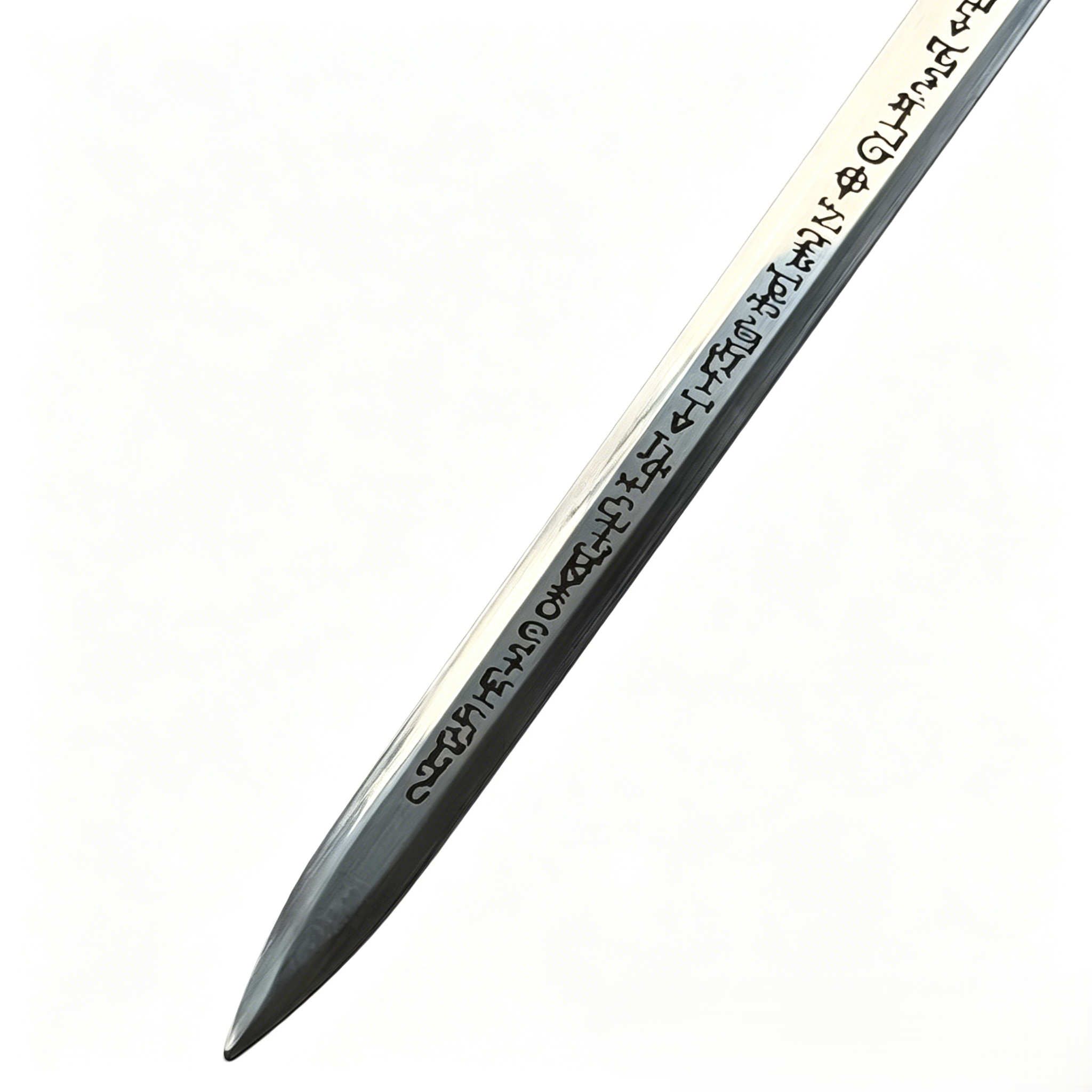 Dark Rune Sword (Steel) – 43.3" Fantasy Replica with Skull Wall Plaque