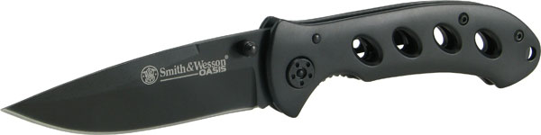 S&W OASIS Liner Lock Folder (Black Blade Titanium Coated)